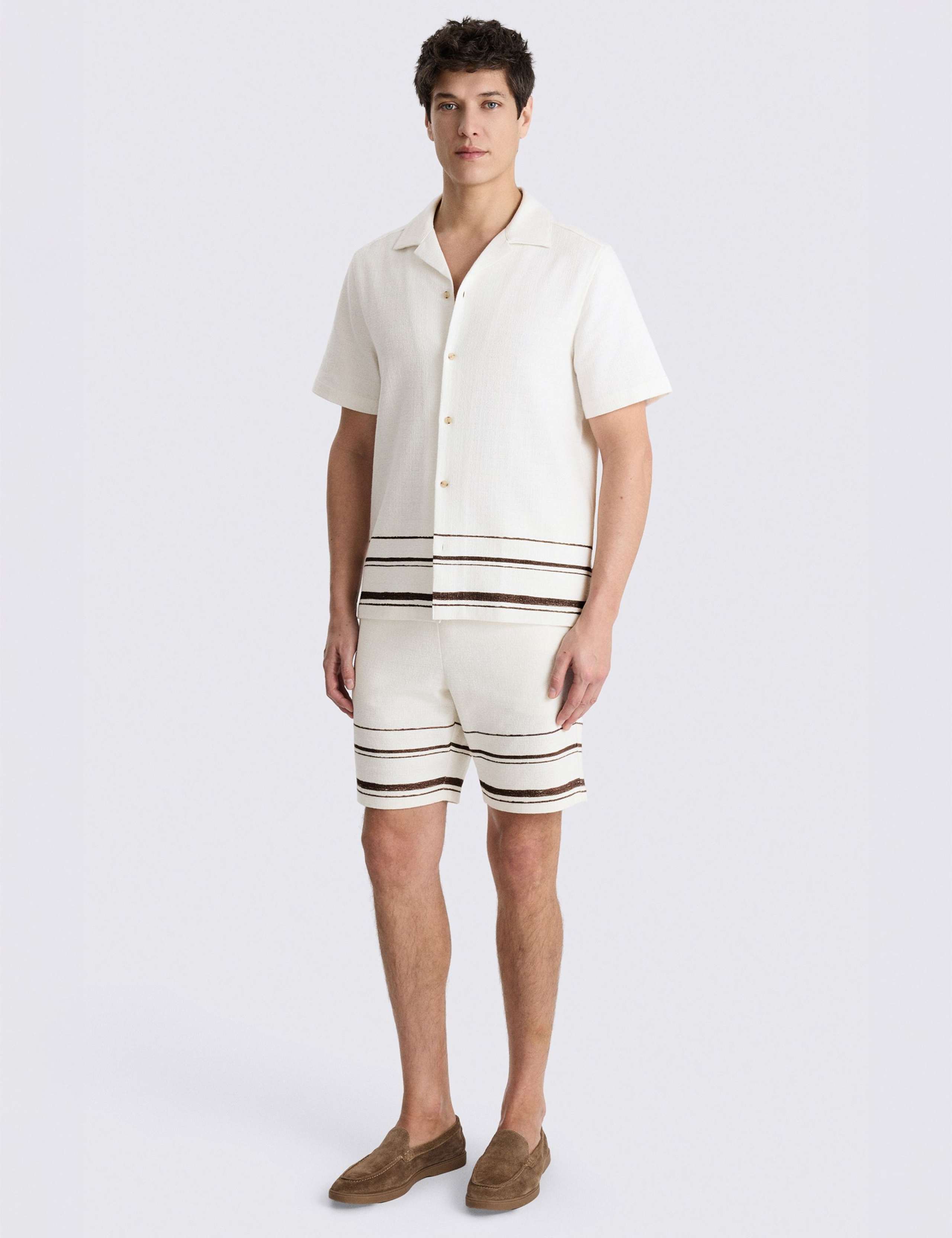 Pure Cotton Stripe Short Sleeve Shirt 3 of 4