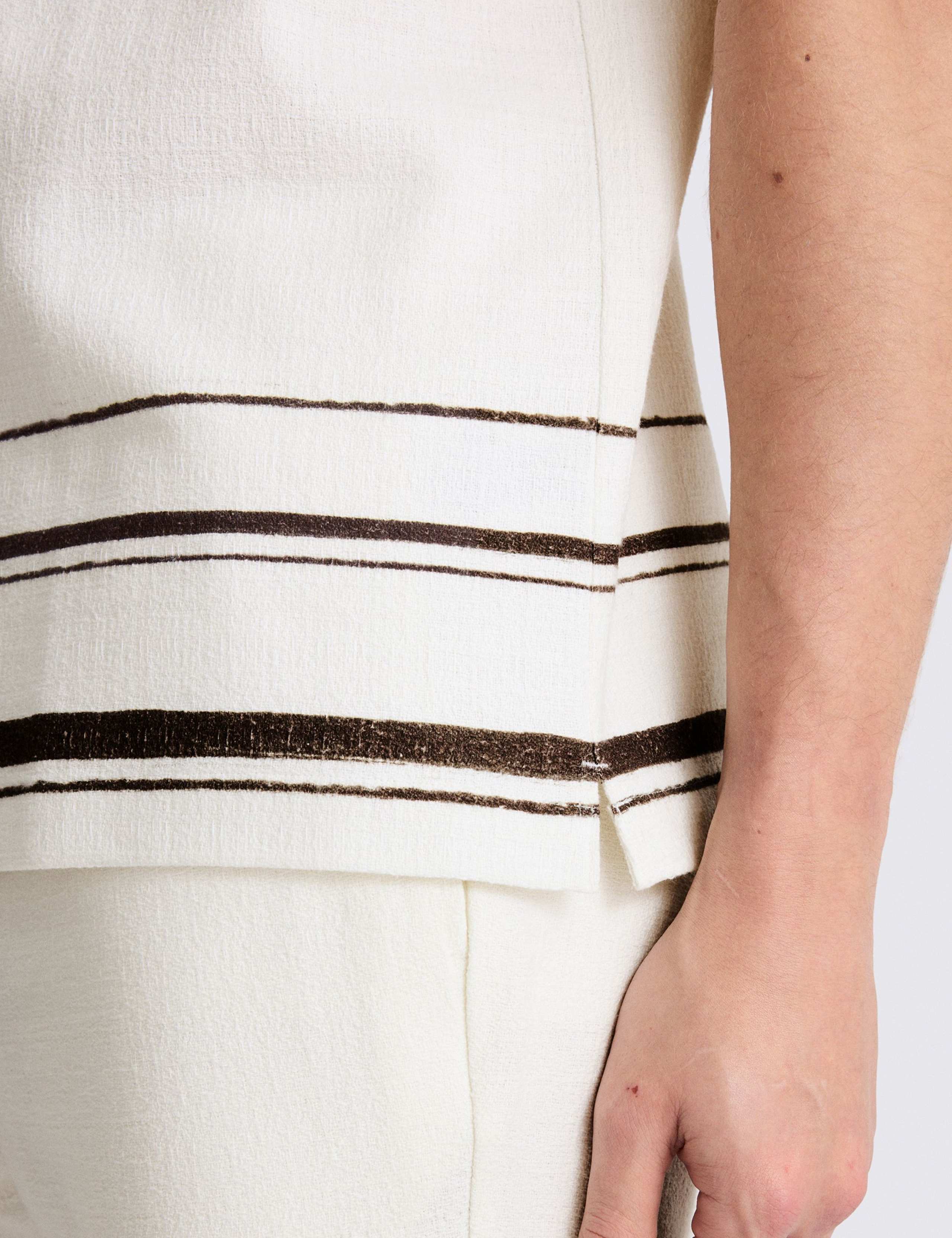 Pure Cotton Stripe Short Sleeve Shirt 4 of 4