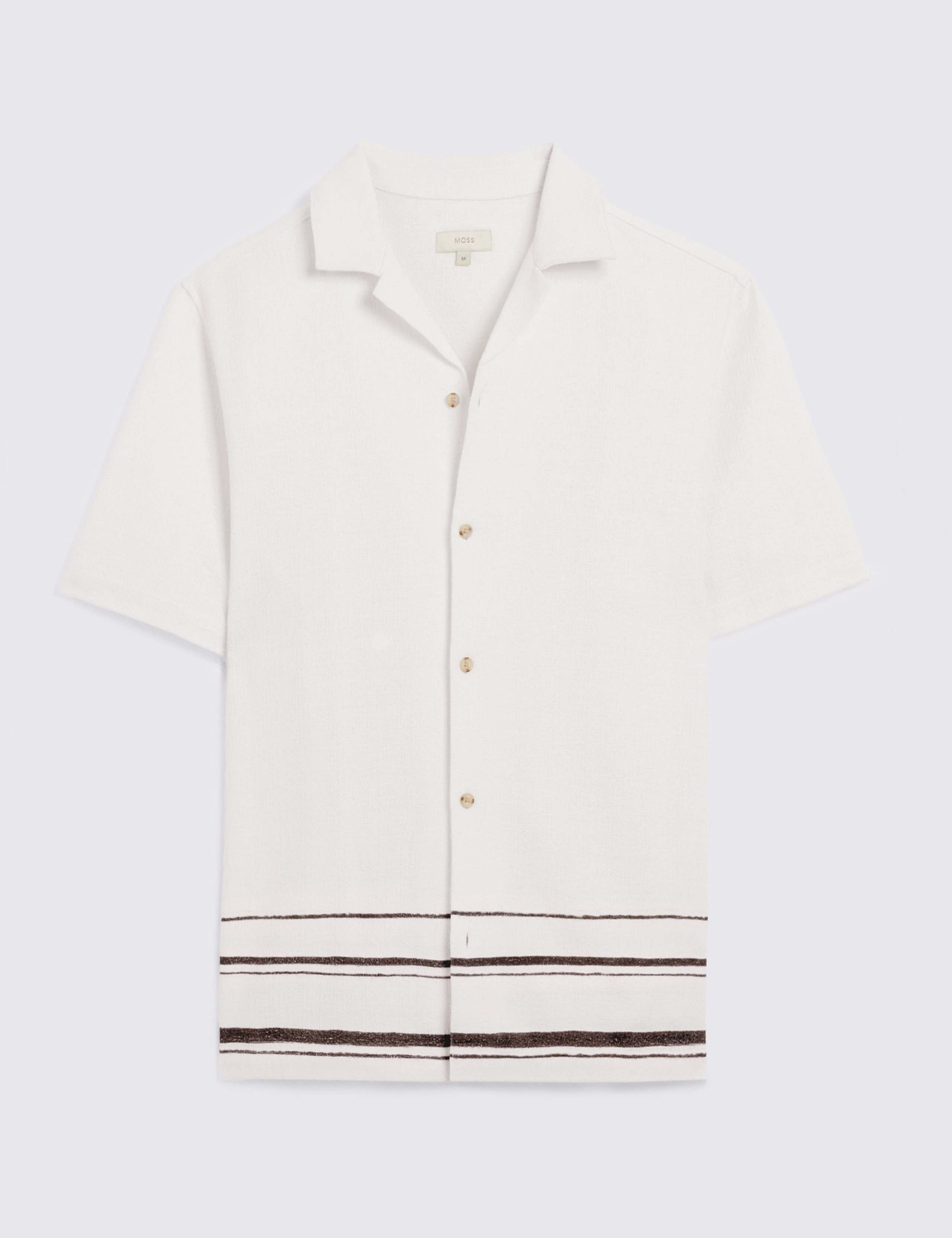 Pure Cotton Stripe Short Sleeve Shirt 2 of 4