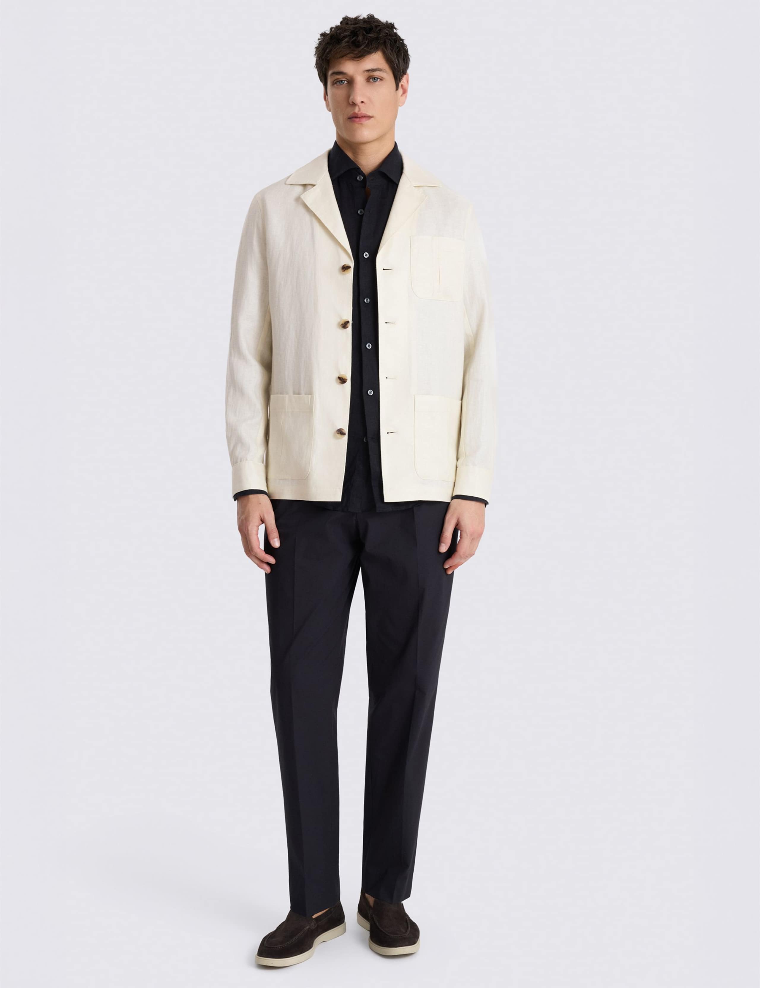 Pure Linen Twill Shacket 3 of 5