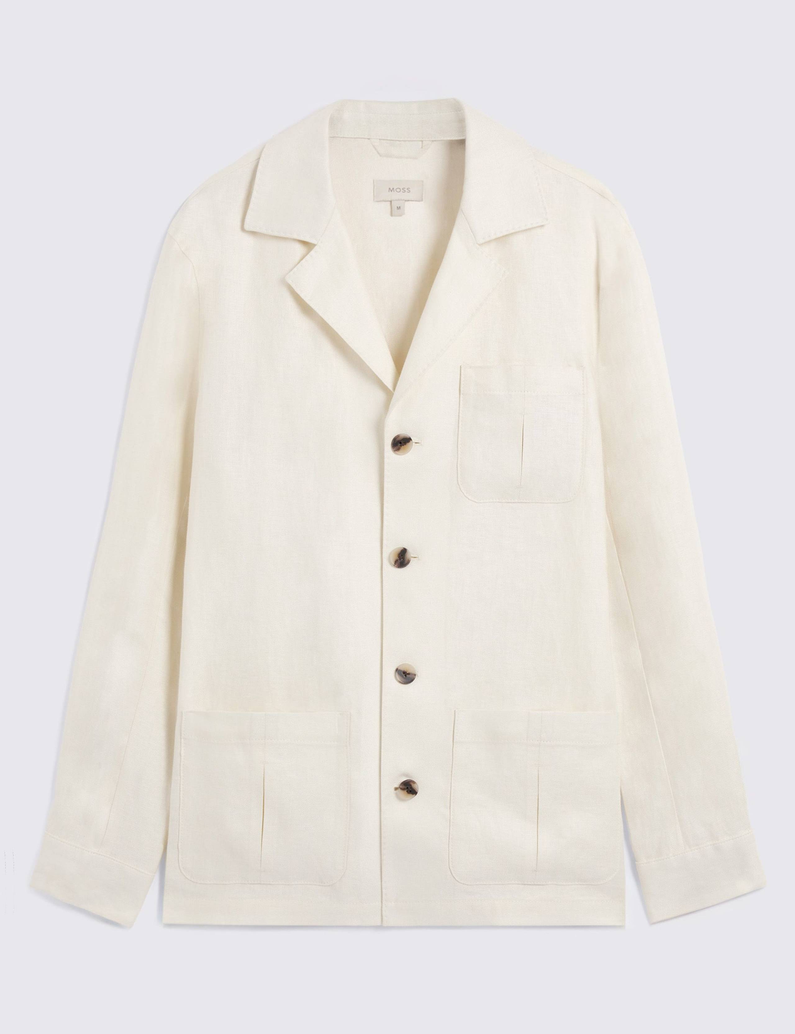 Pure Linen Twill Shacket 2 of 5
