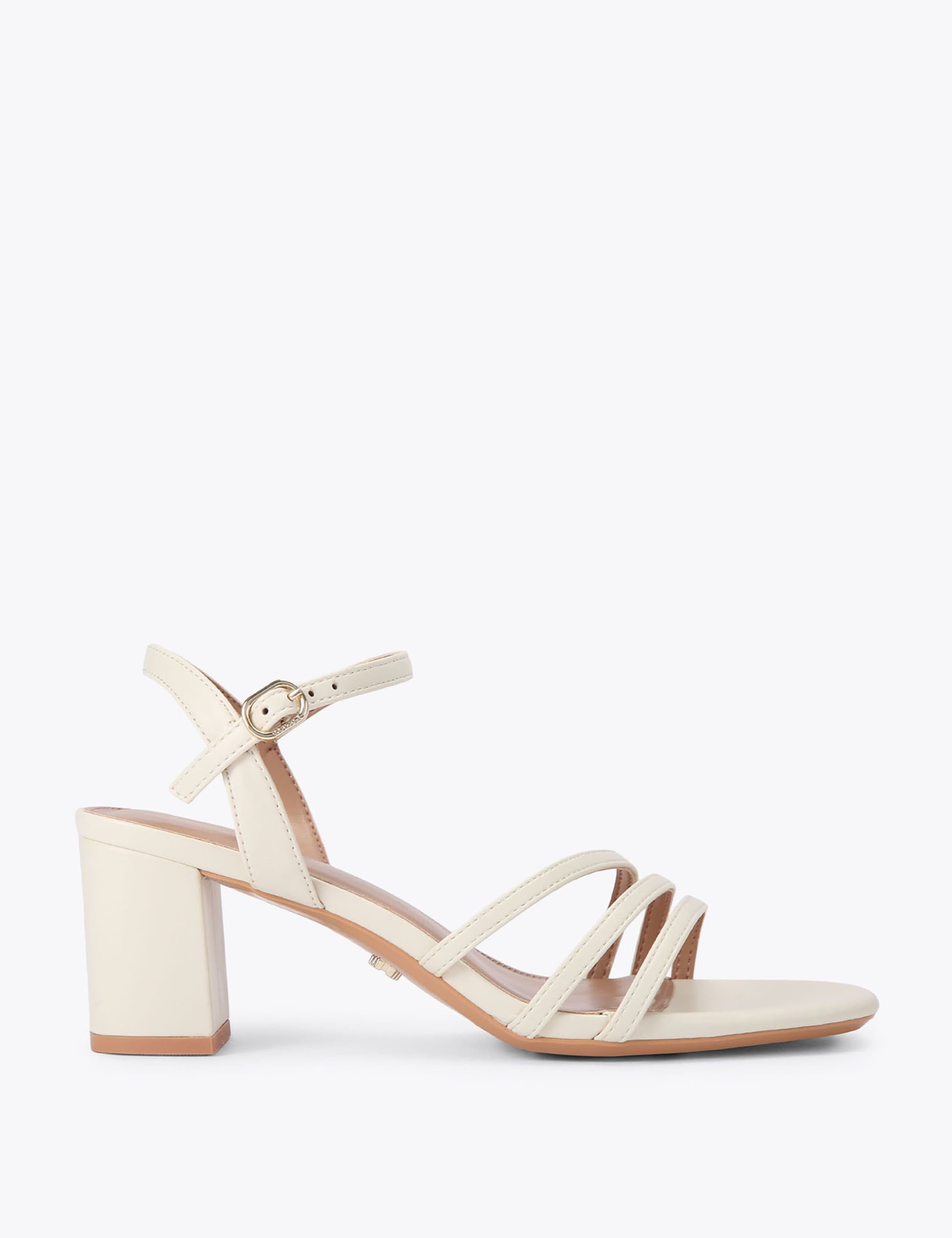 Wide Fit Ankle Strap Block Heel Sandals 1 of 4