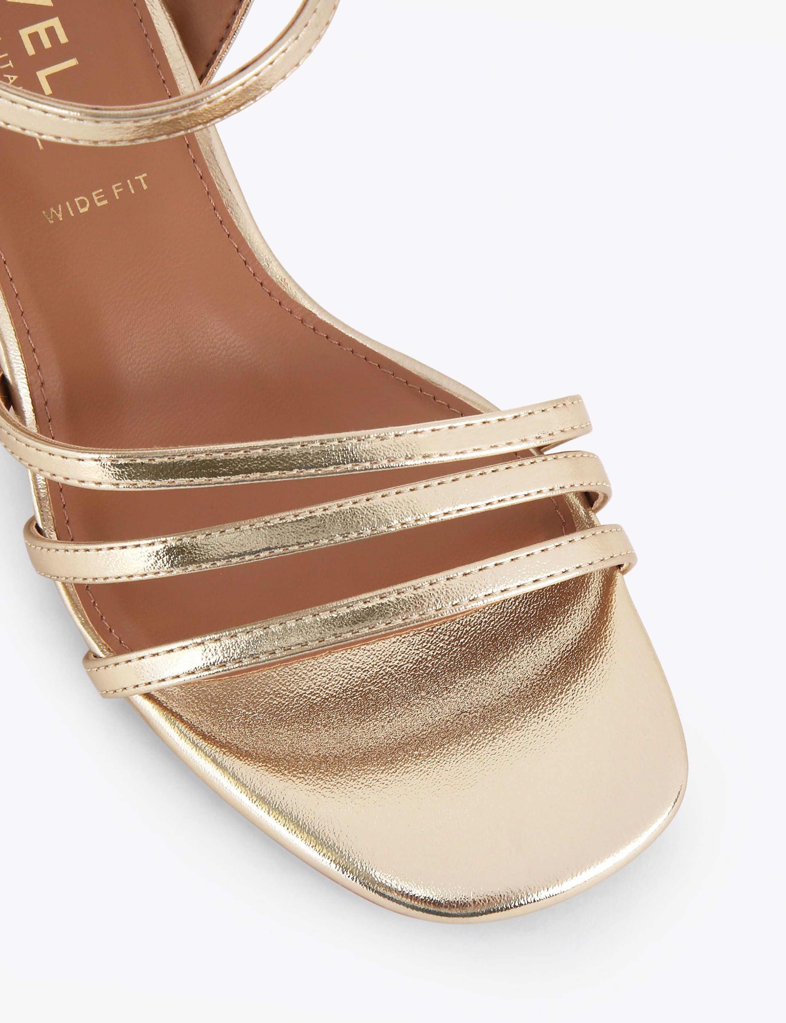 Wide Fit Metallic Block Heel Sandals 3 of 5
