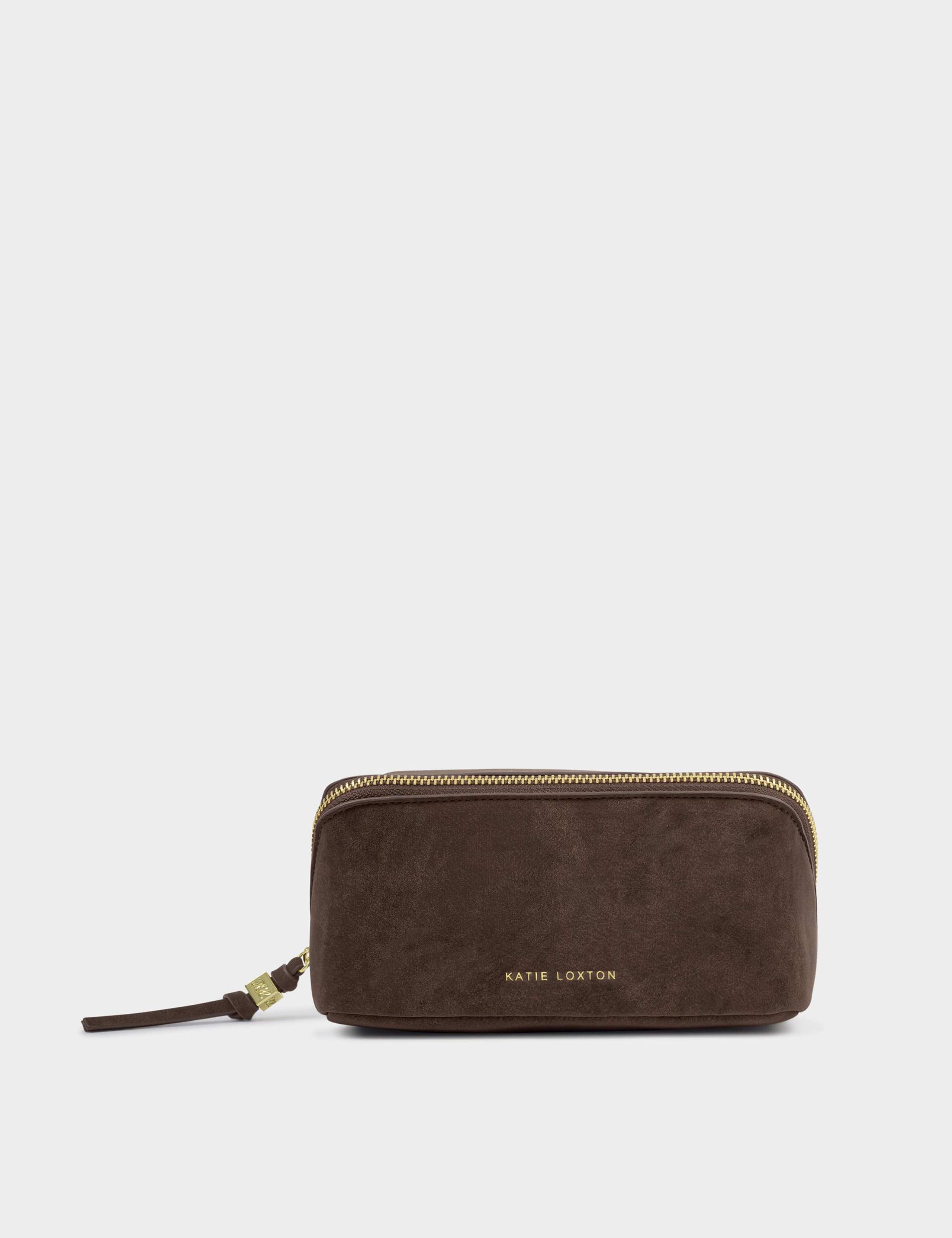 Suede Fold Out Mirror Makeup Bag 1 of 6