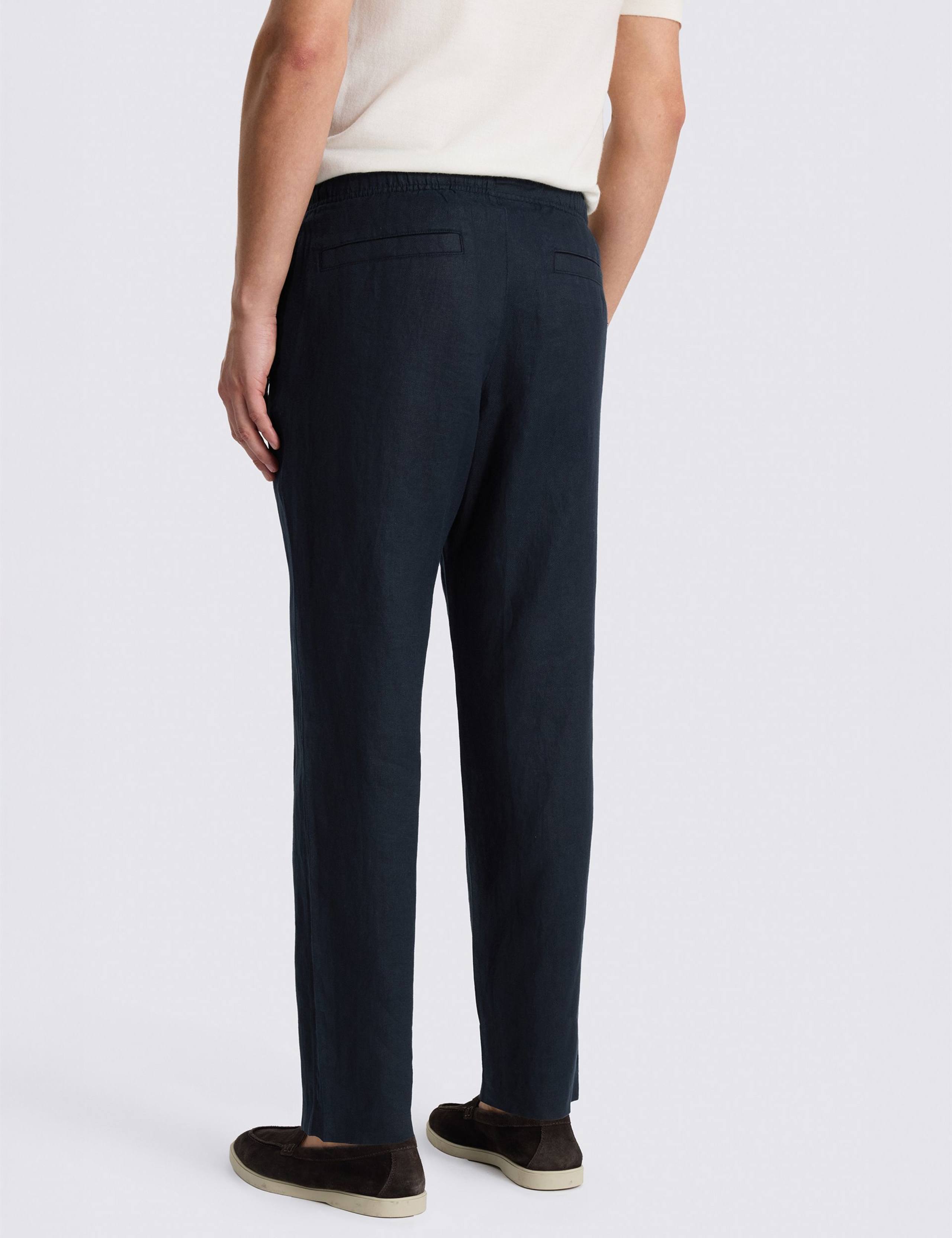 Tailored Fit Pure Linen Lightweight Trousers 3 of 4