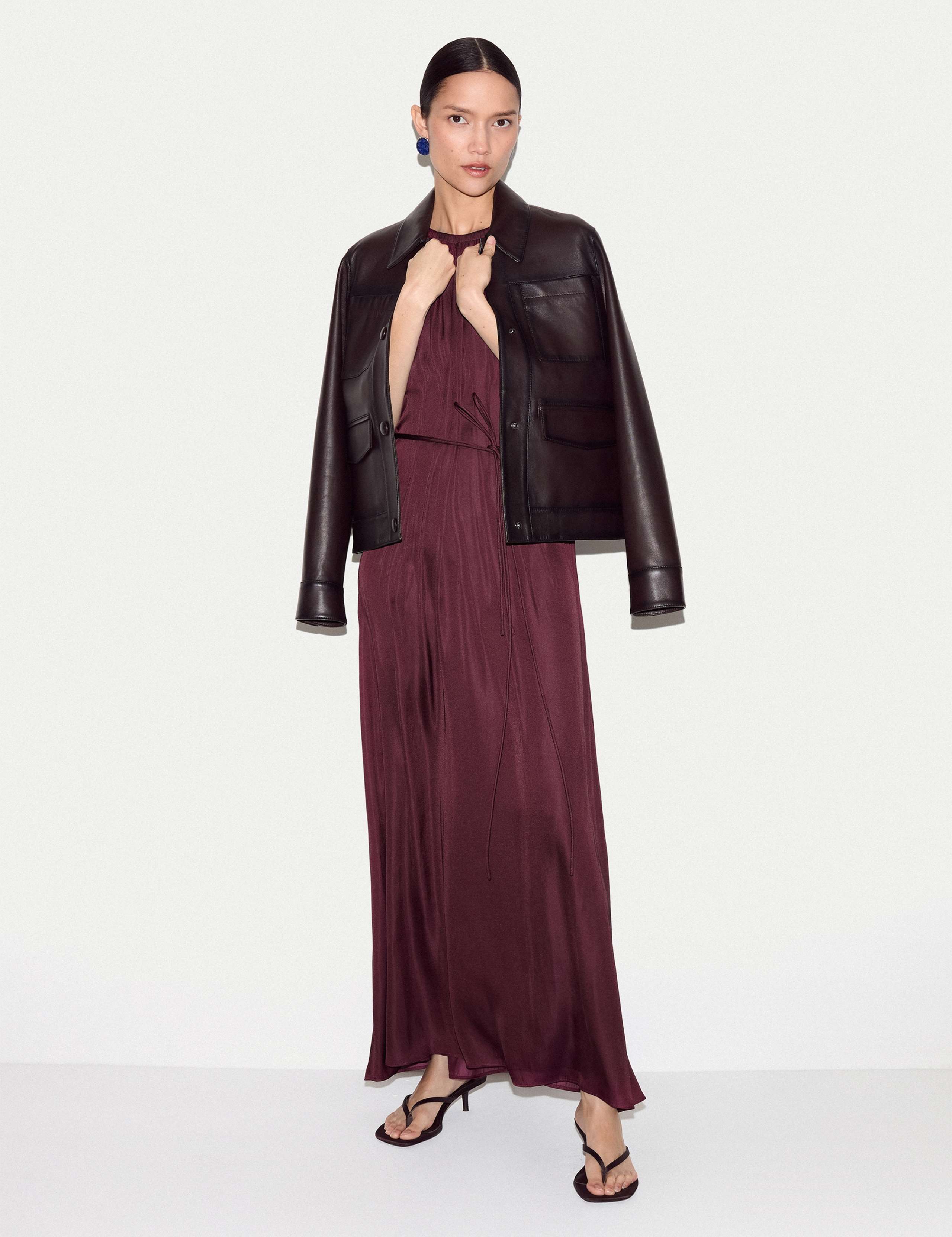 Satin Halter Neck Midaxi Column Dress 6 of 7