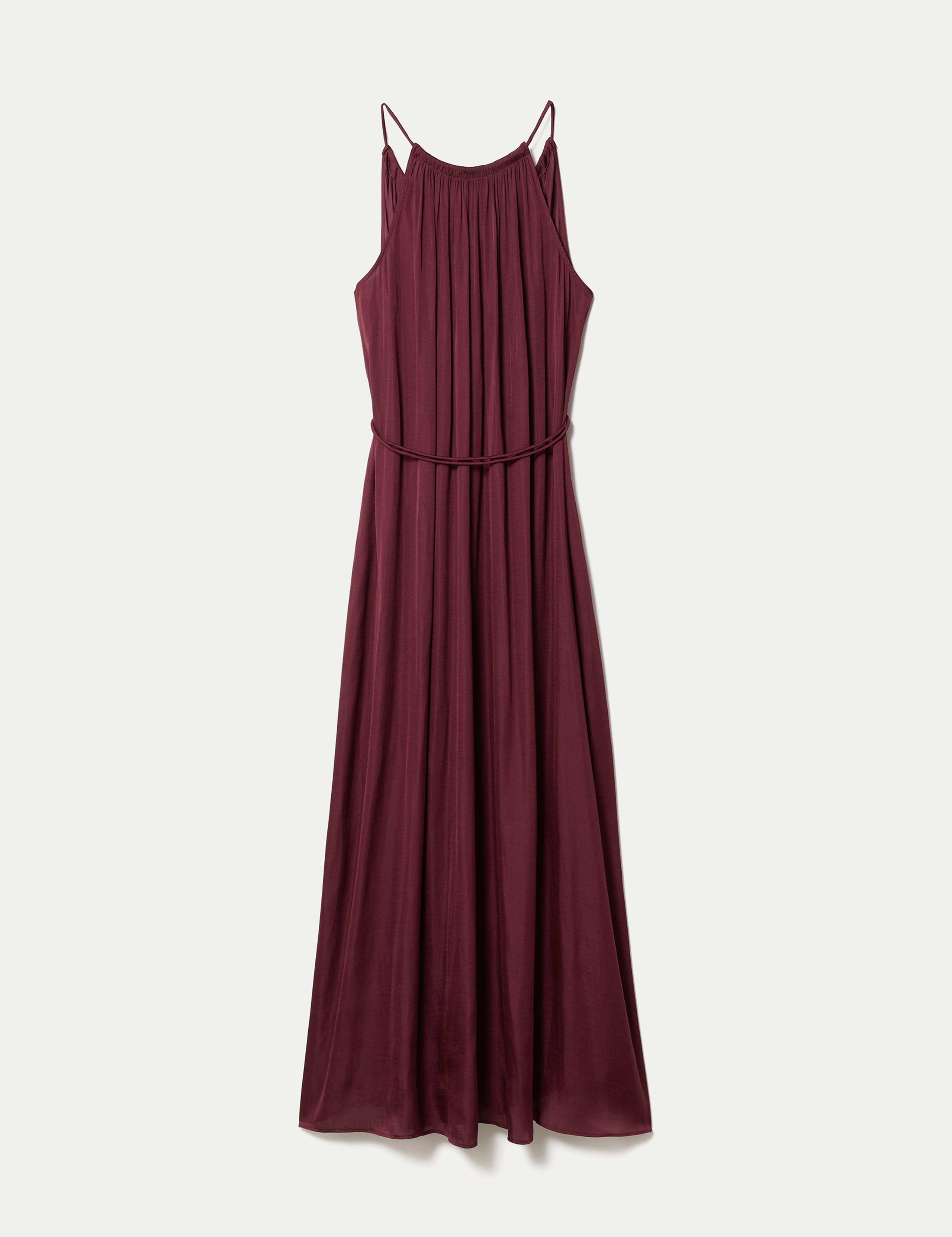 Satin Halter Neck Midaxi Column Dress 2 of 7