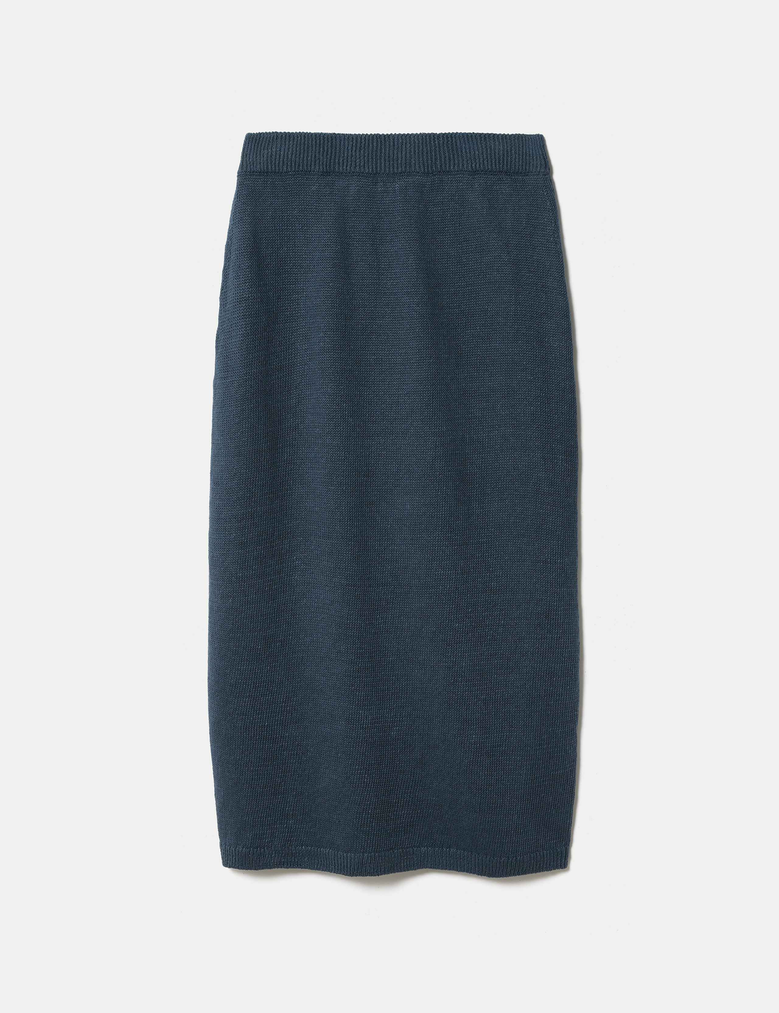 Pure Linen Pocket Detail Midi Pencil Skirt 2 of 5