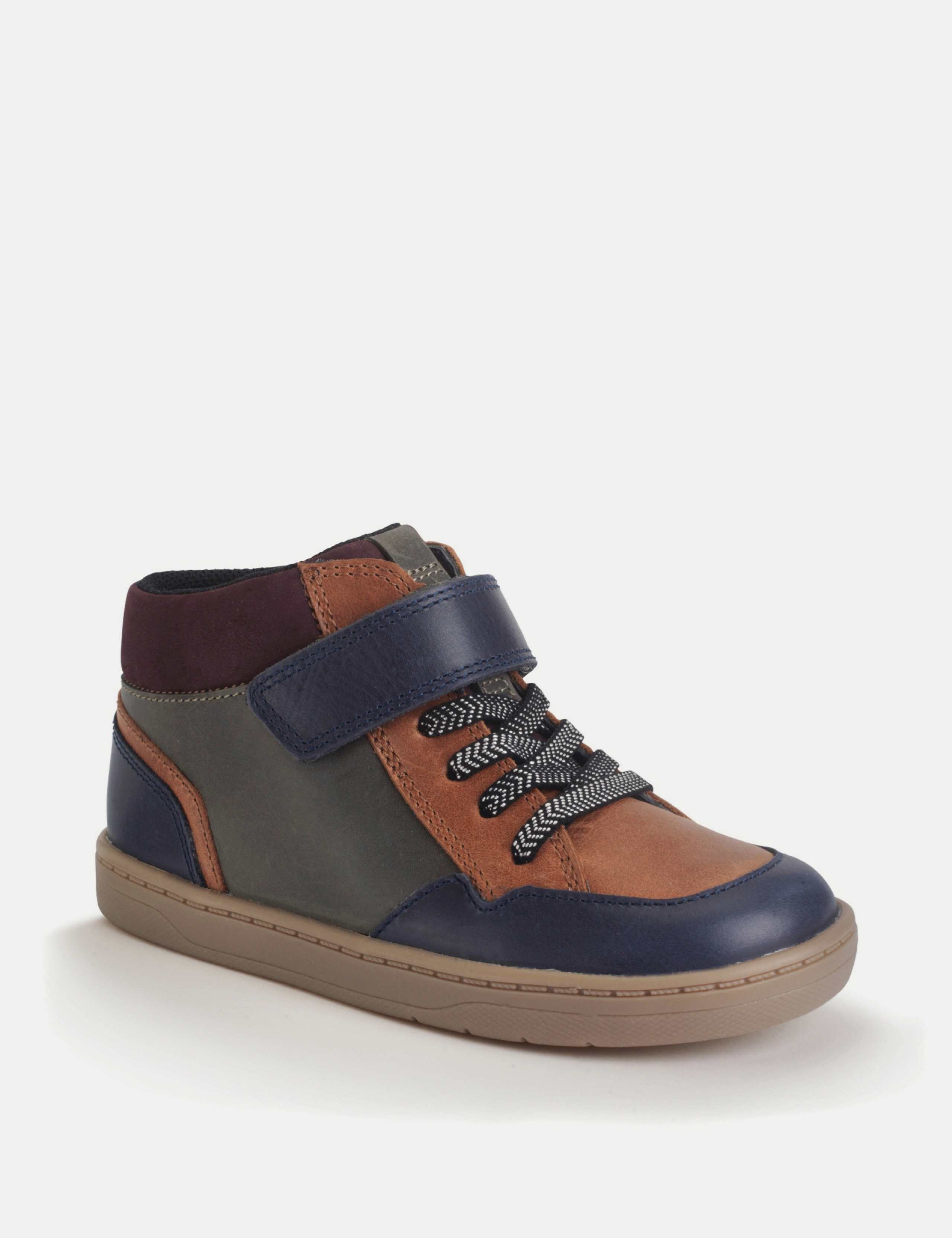 Kids' Leather Riptape High Tops (6 Small-2 Large) 3 of 4