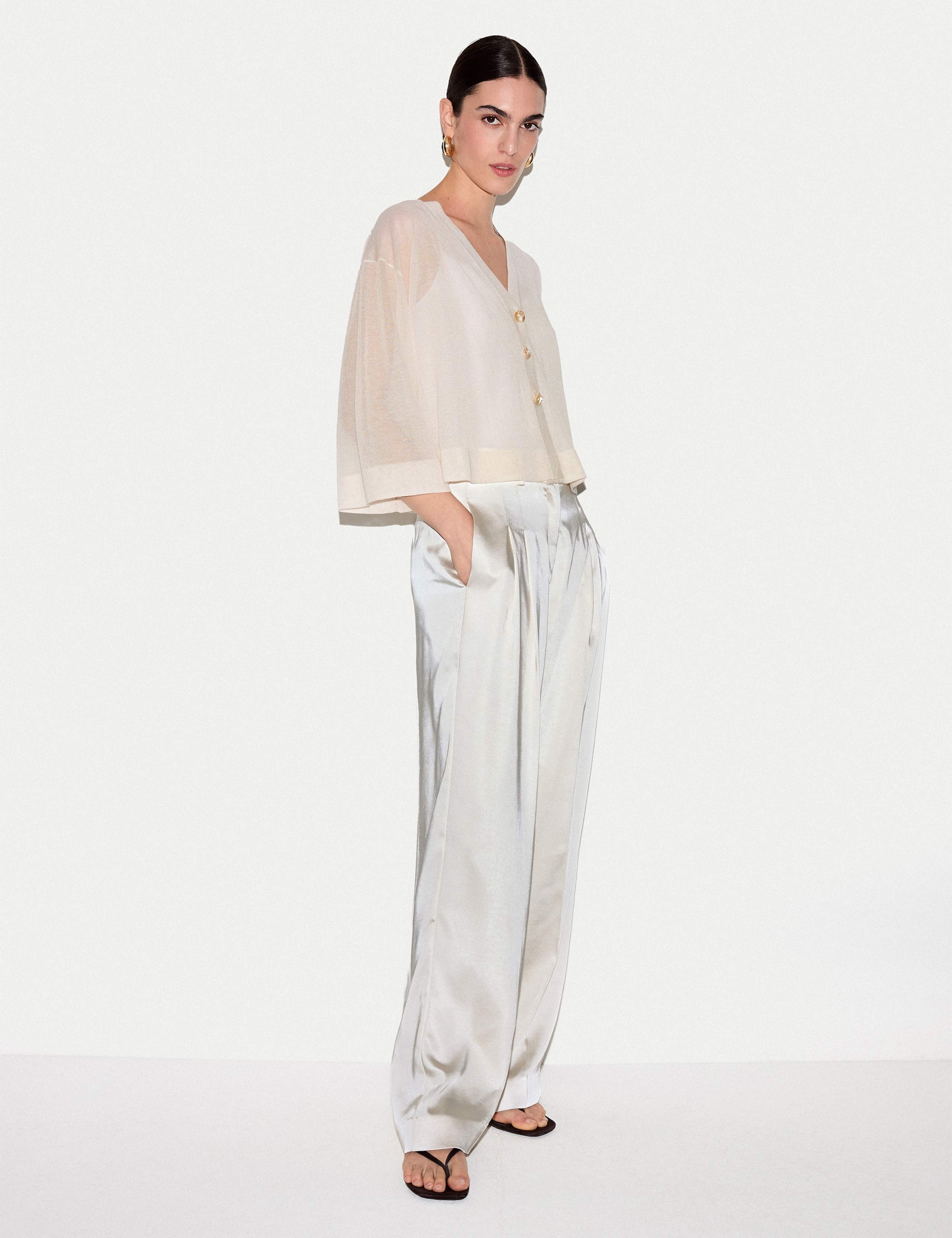 Textured Sheer Cardigan 4 of 5
