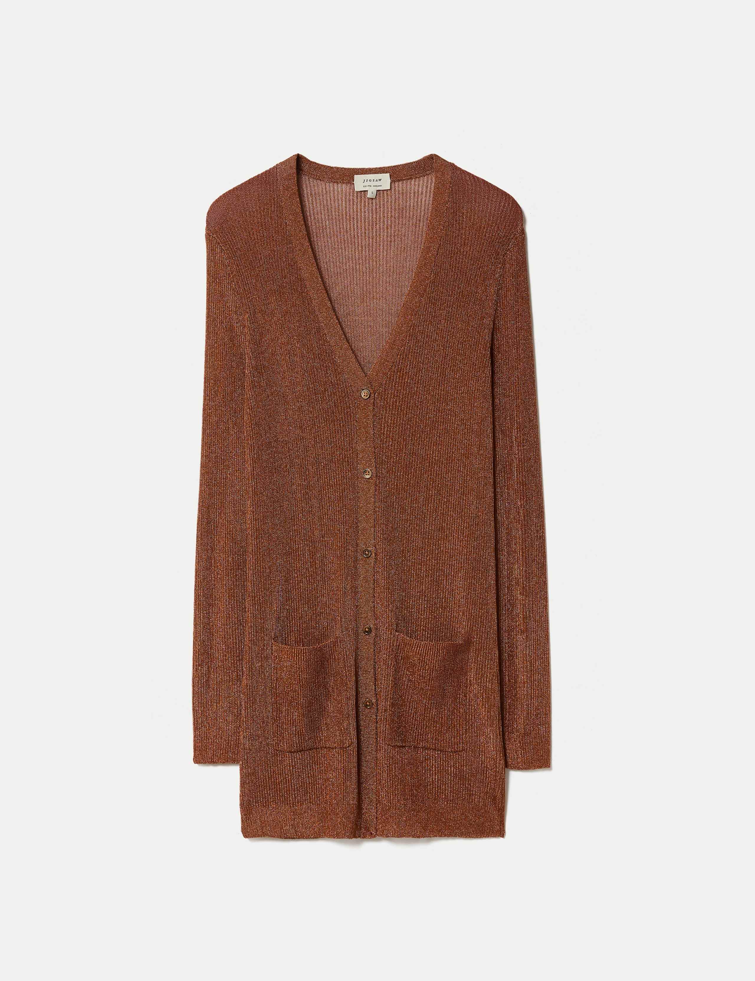 Metallic Longline Cardigan 2 of 5