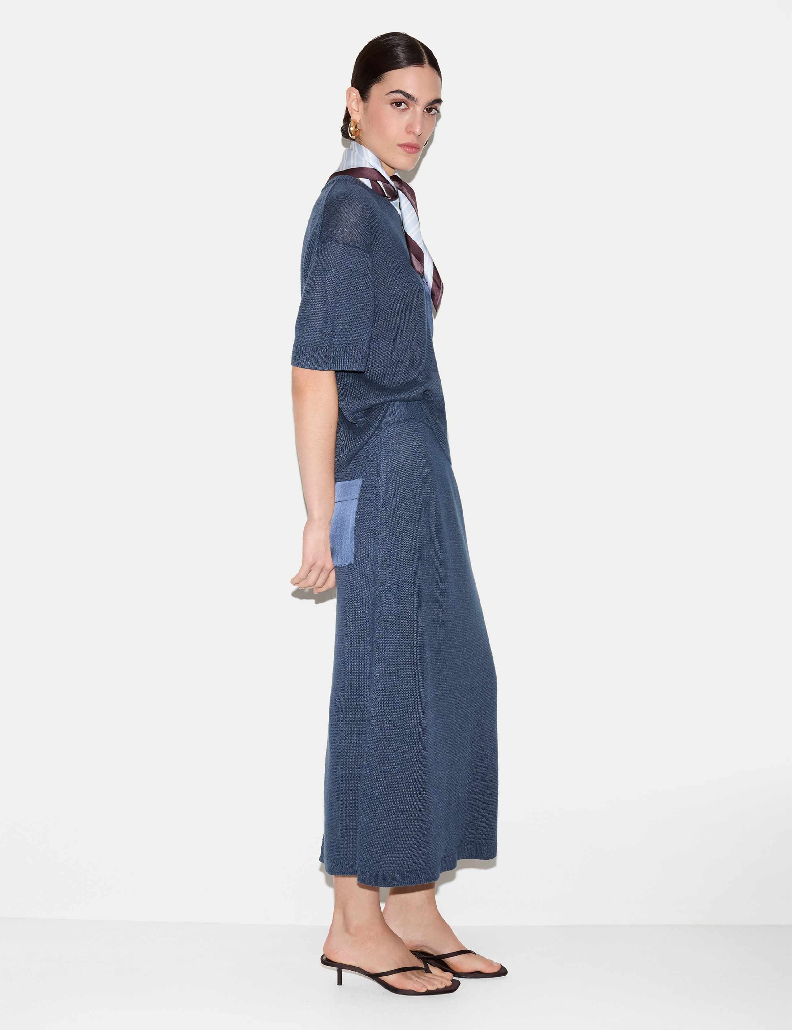 Pure Linen Textured Knitted Top 3 of 5