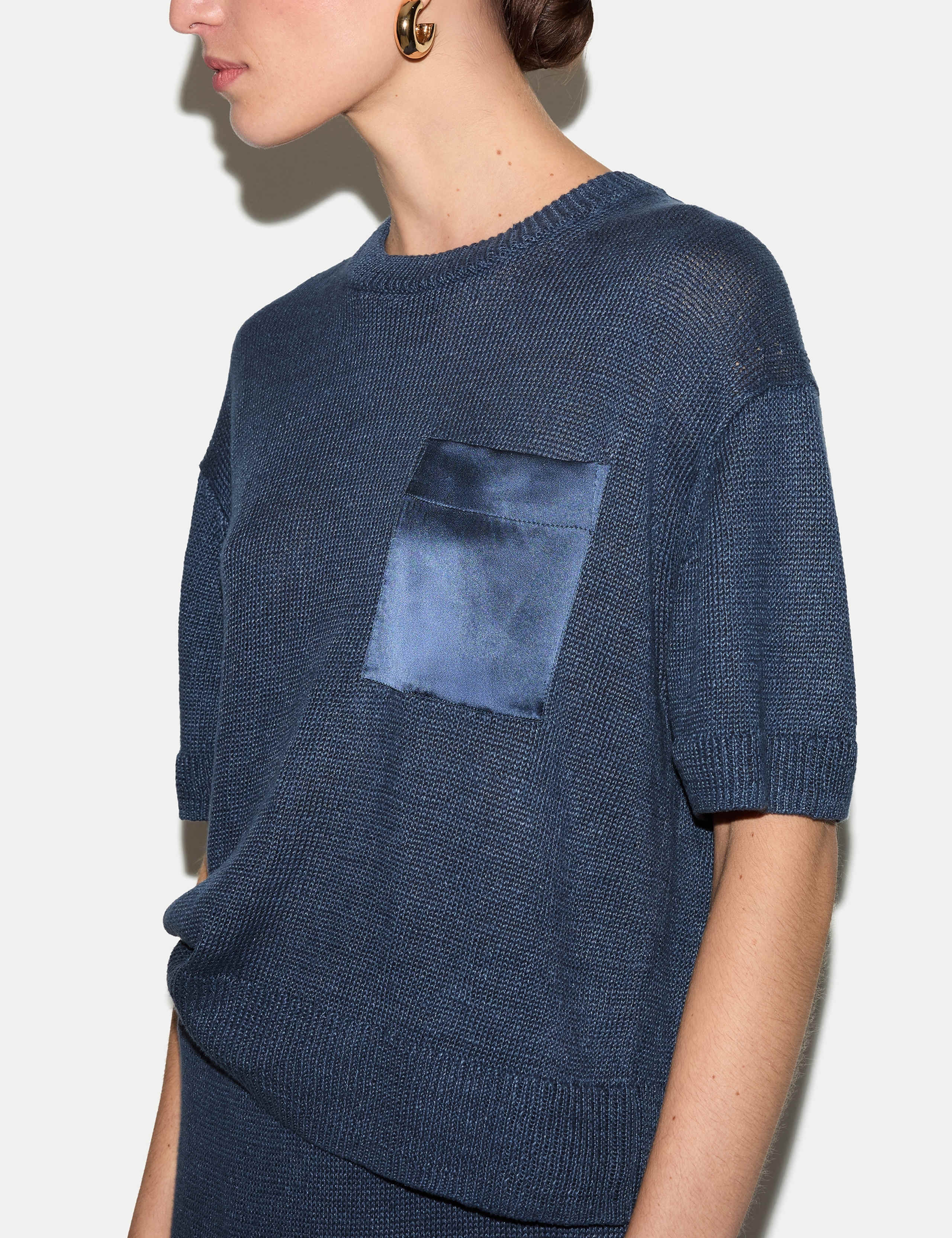 Pure Linen Textured Knitted Top 5 of 5