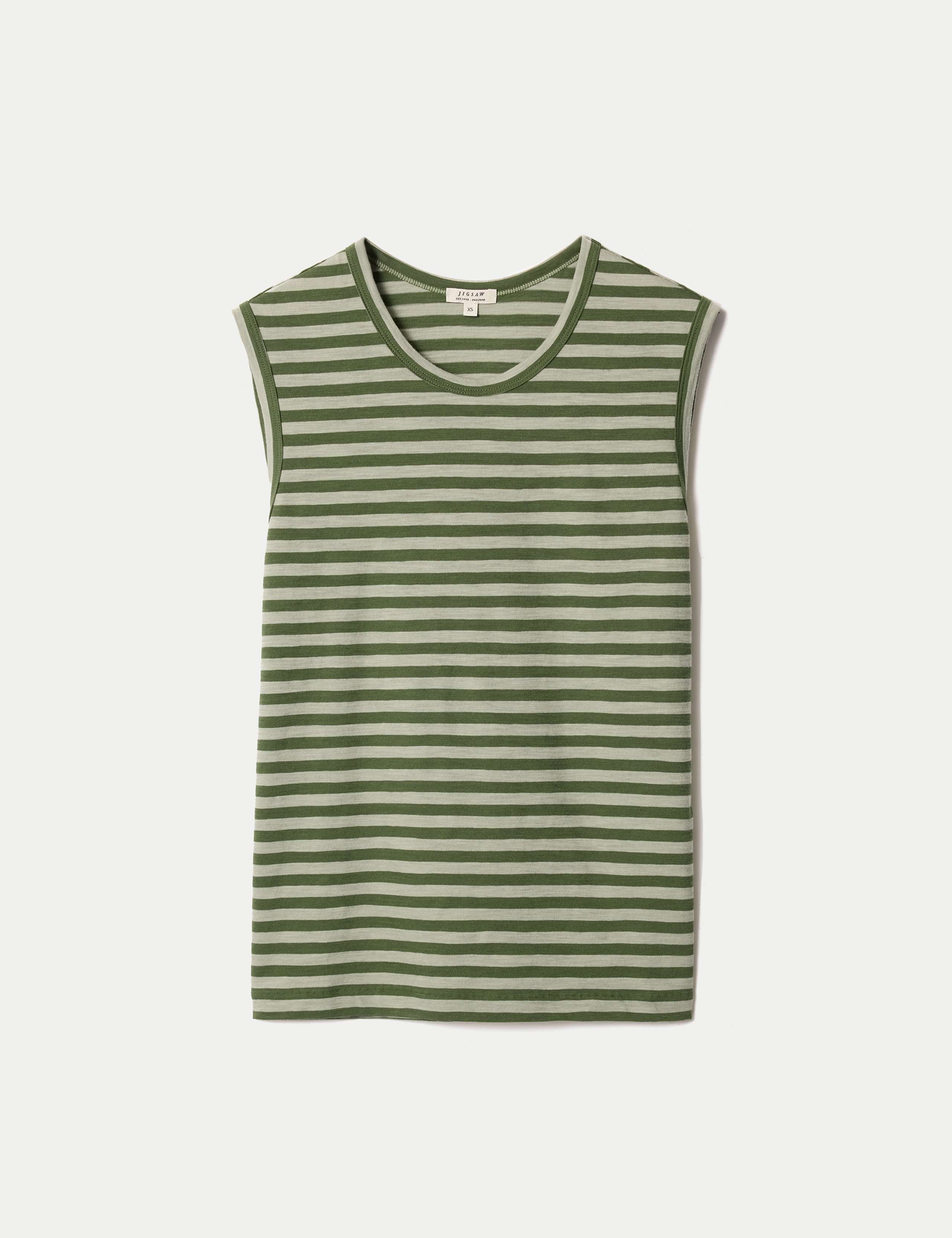 Pure Cotton Striped Tank Top 2 of 5