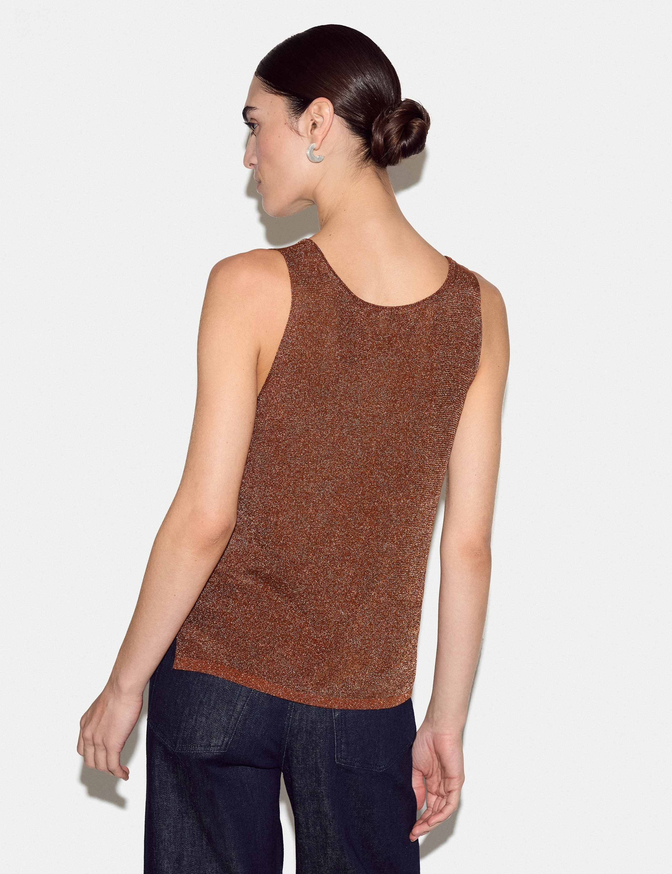 Metallic Scoop Neck Vest 3 of 6