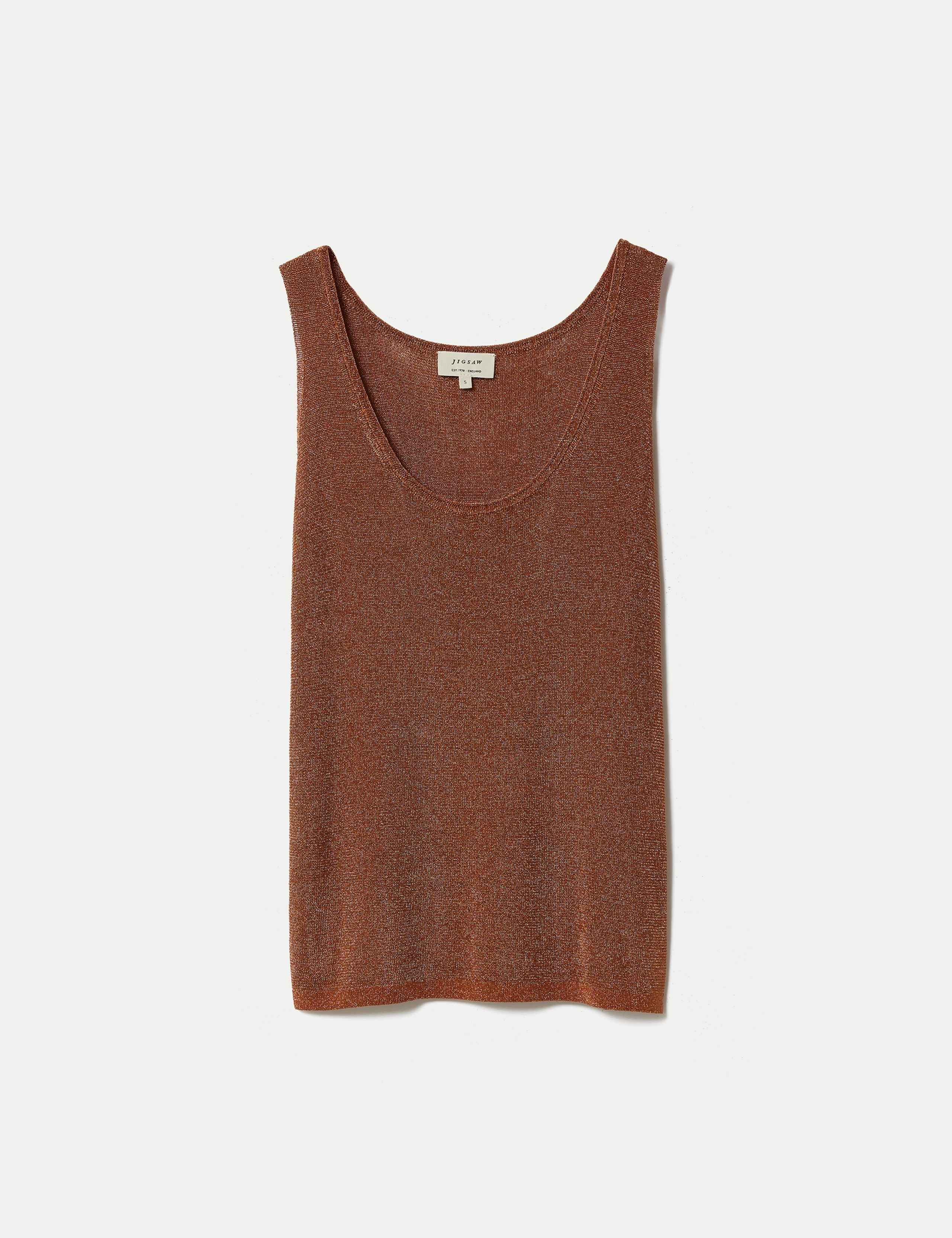 Metallic Scoop Neck Vest 2 of 6