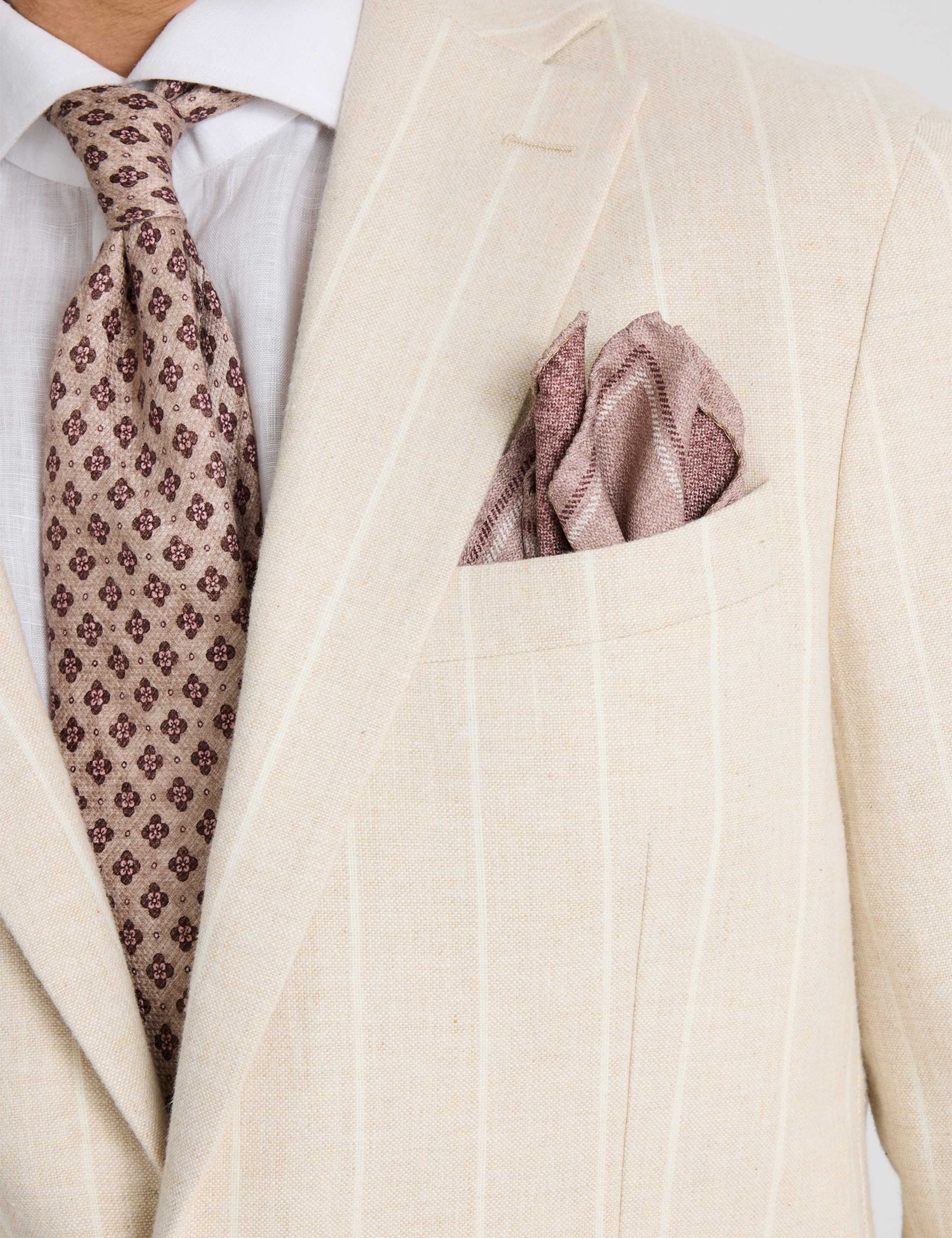 Slim Fit Pure Linen Striped Suit Jacket 5 of 5