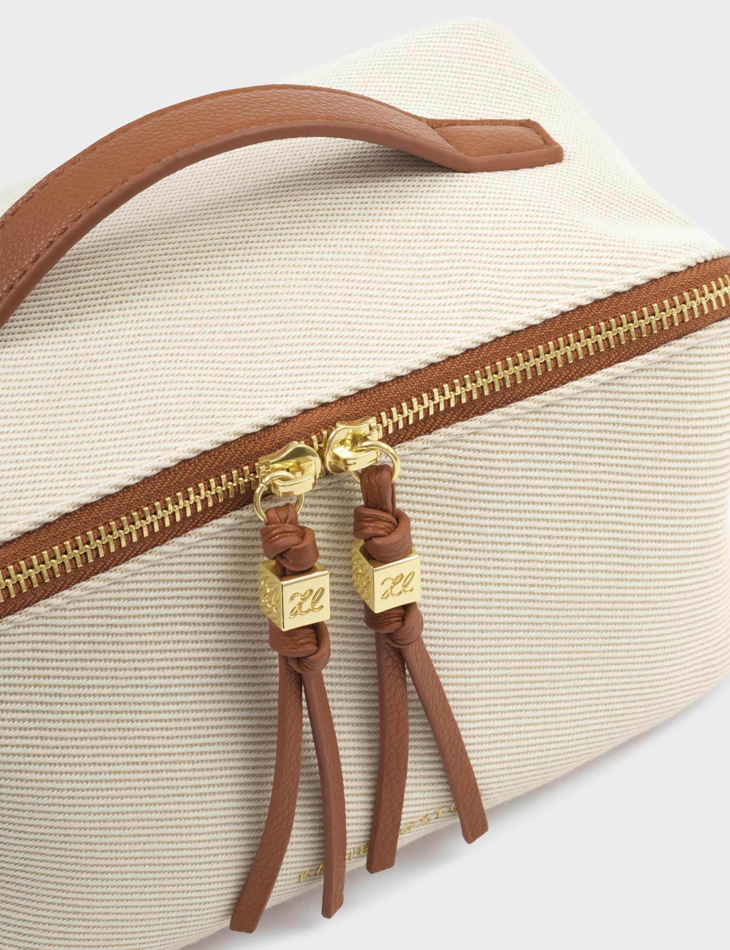 Canvas Woven Structured Make Up Bag 4 of 5