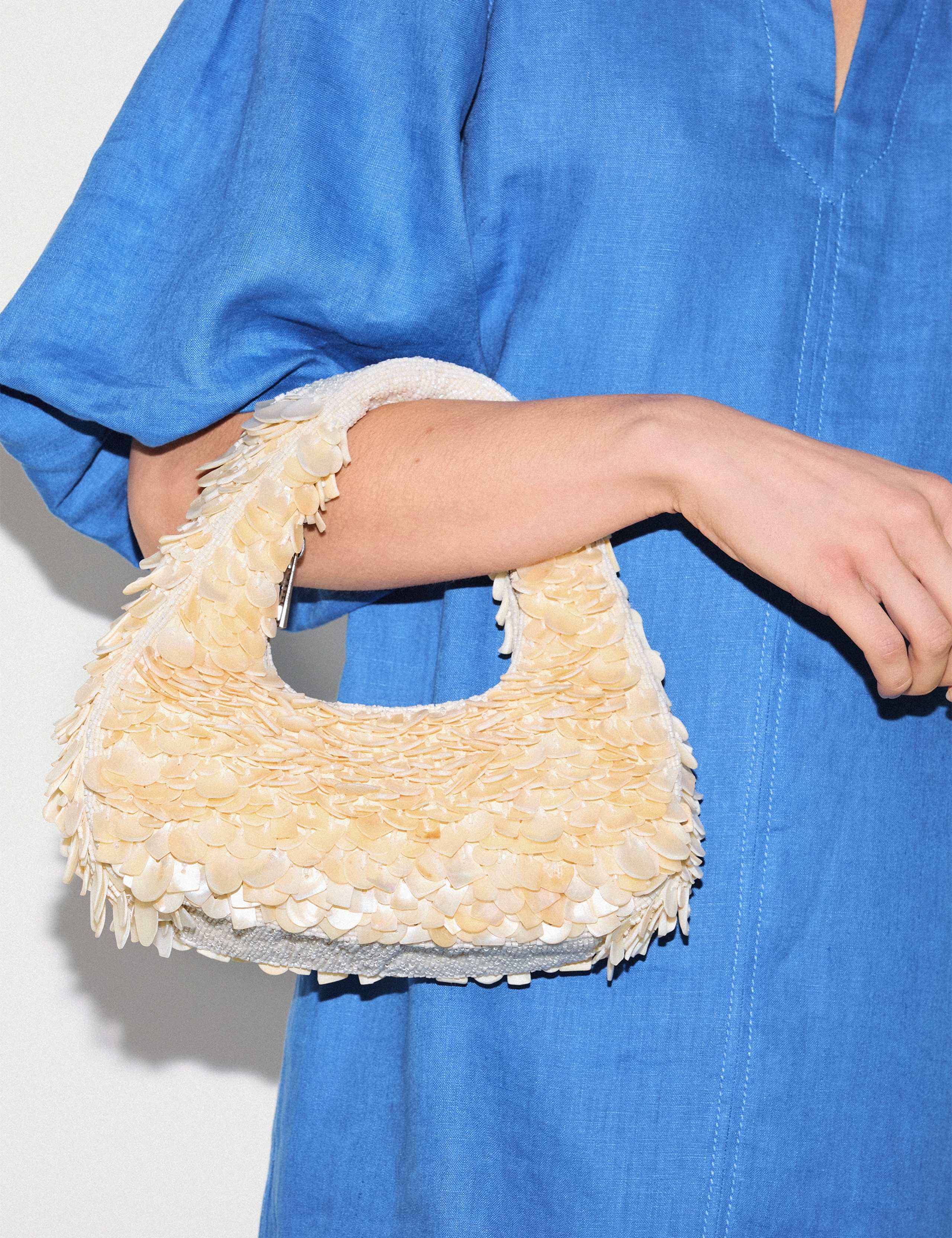 Mini Shell Embellished Grab Bag 1 of 2