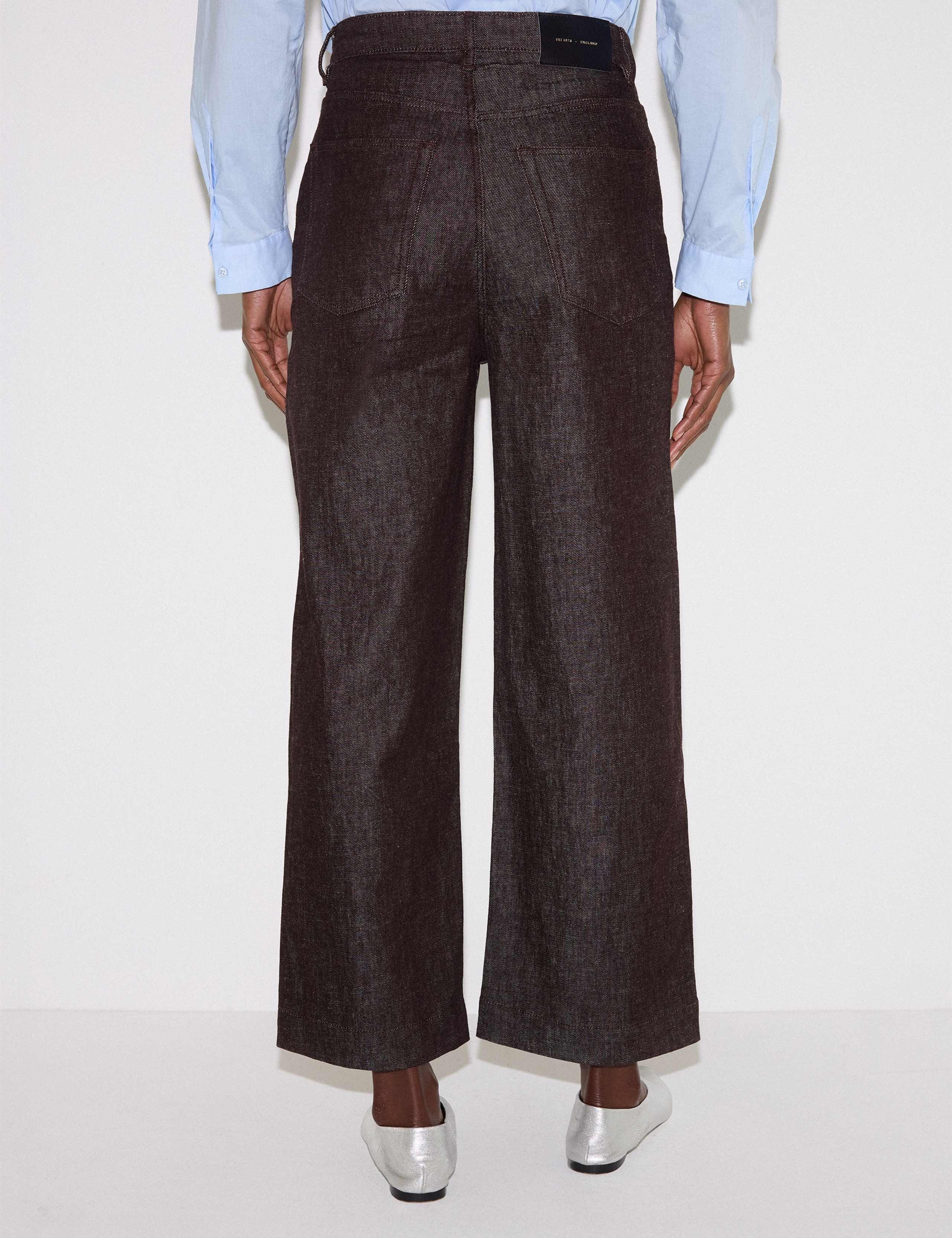 High Waisted Wide Leg Ankle Grazer Jeans 4 of 6