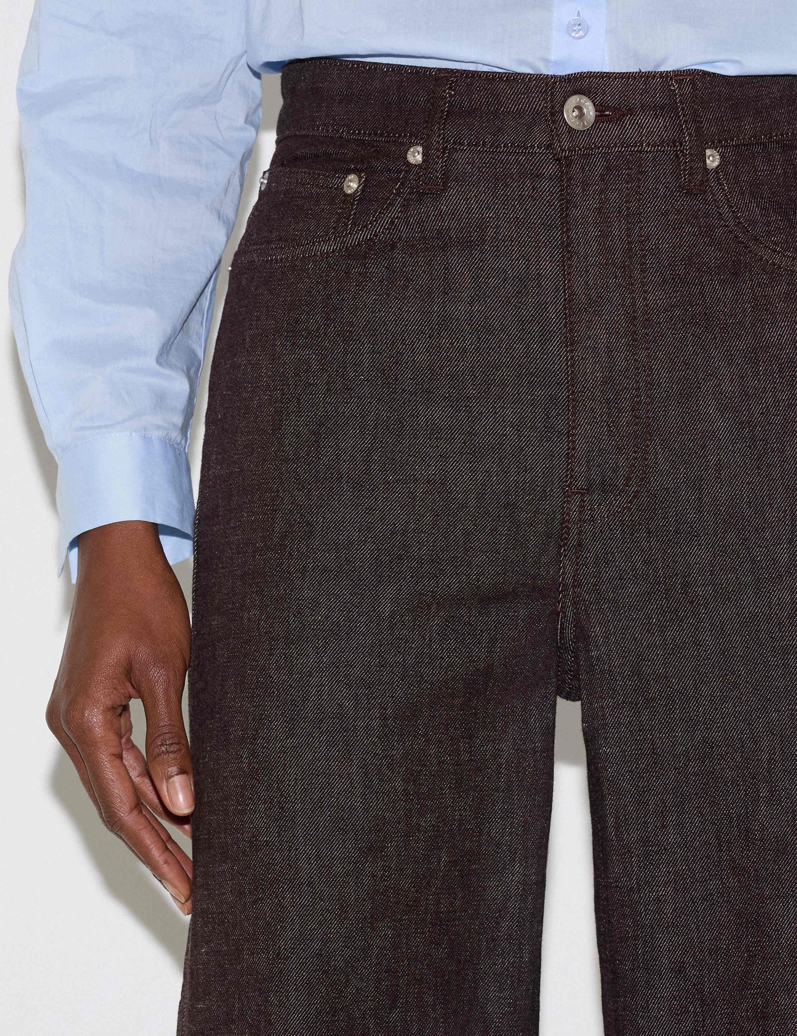 High Waisted Wide Leg Ankle Grazer Jeans 5 of 6