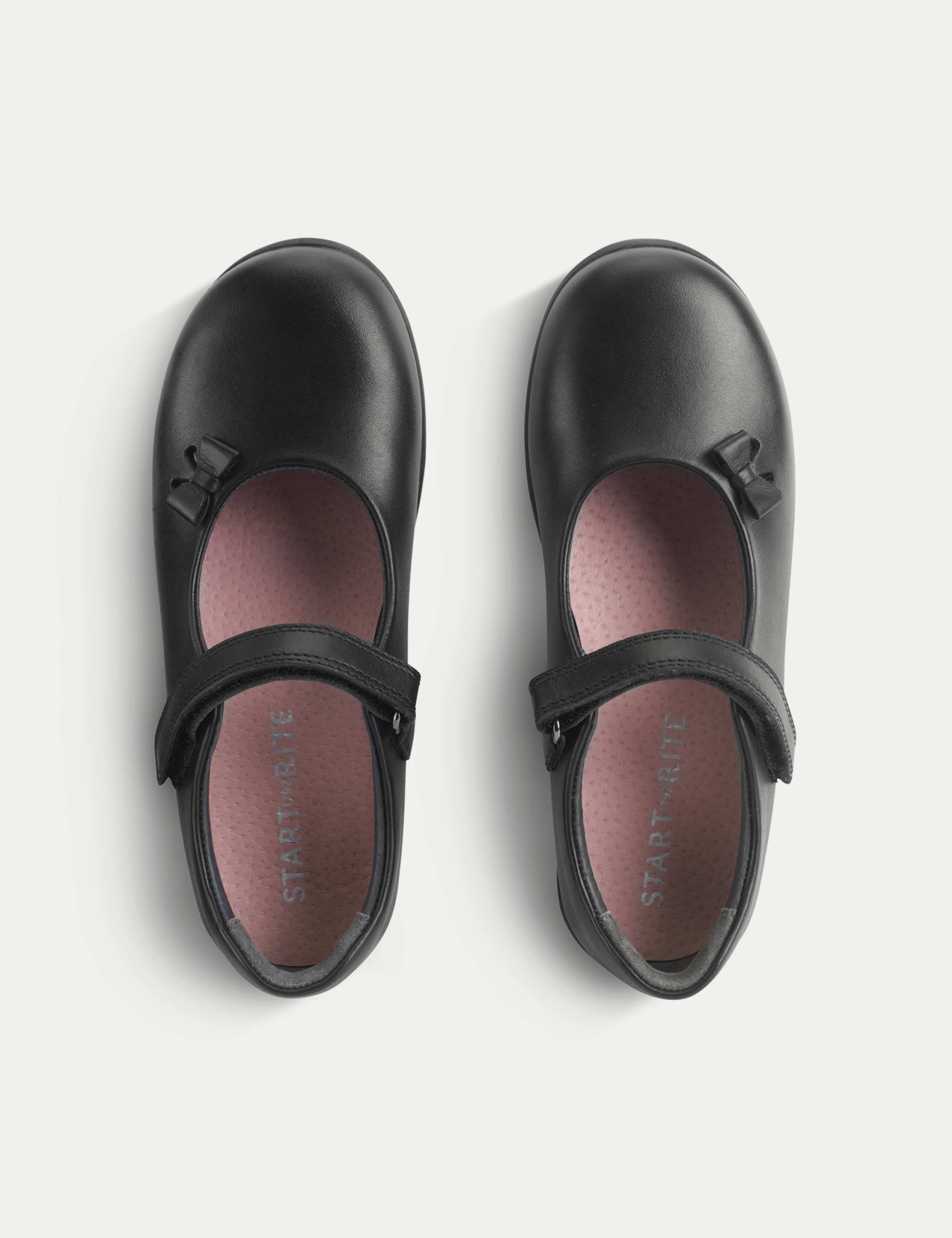 Kids' Leather Bow Riptape School Shoes (10 Small - 4 Large) 3 of 3