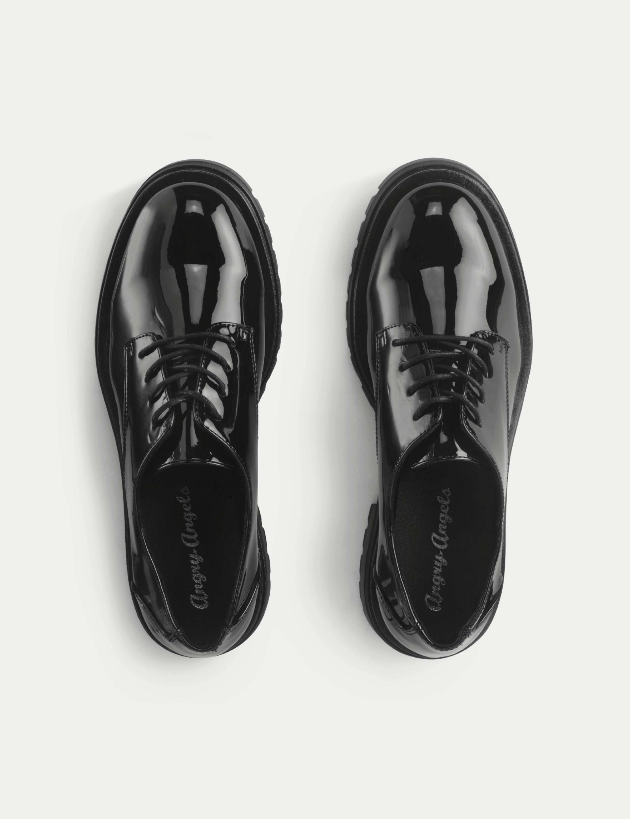Kids' Patent Leather Lace Up School Shoes (3 1/2 Large - 7 Large) 3 of 3