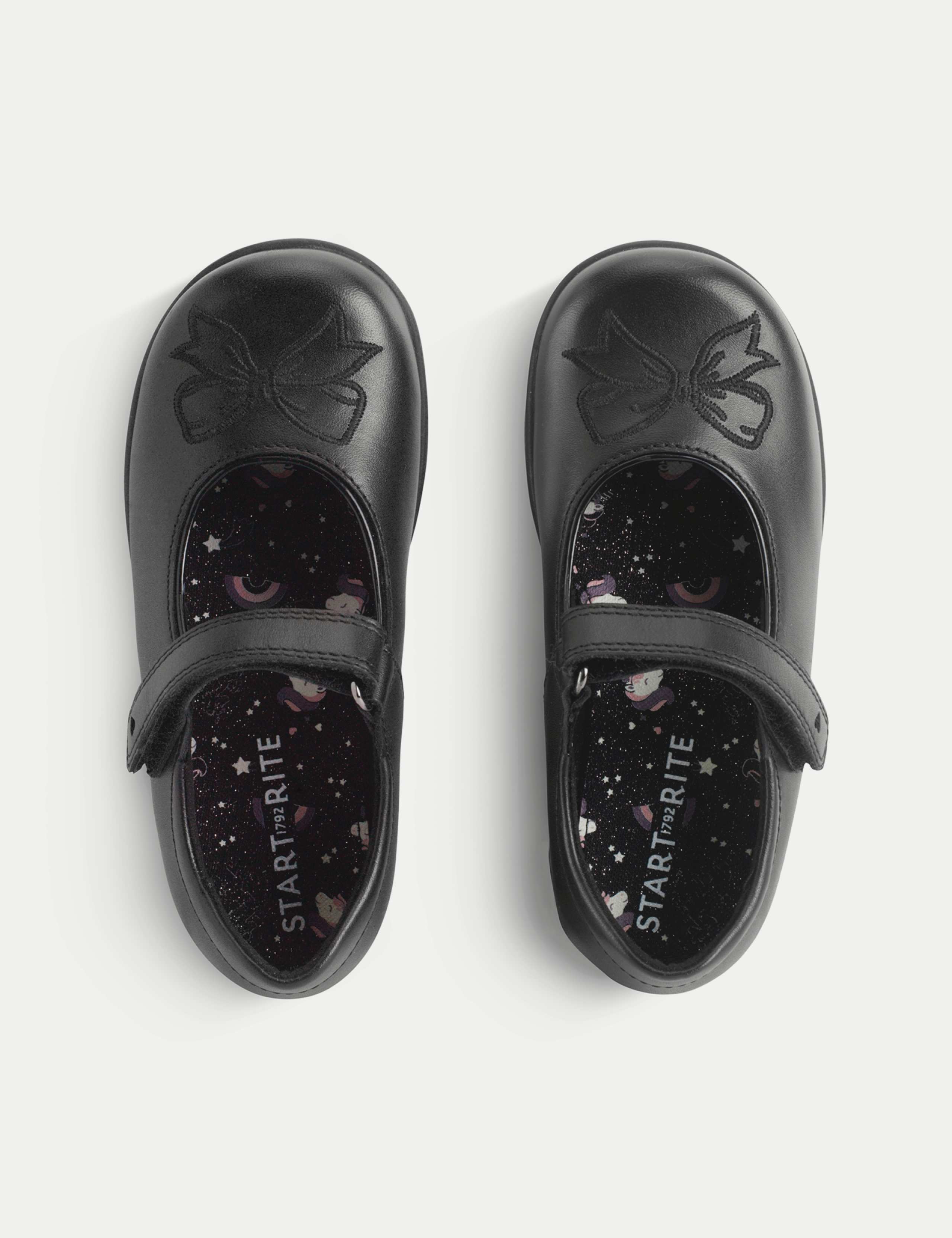 Kids' Leather Bow School Shoes (6 Small - 10 1/2 Small) 2 of 3