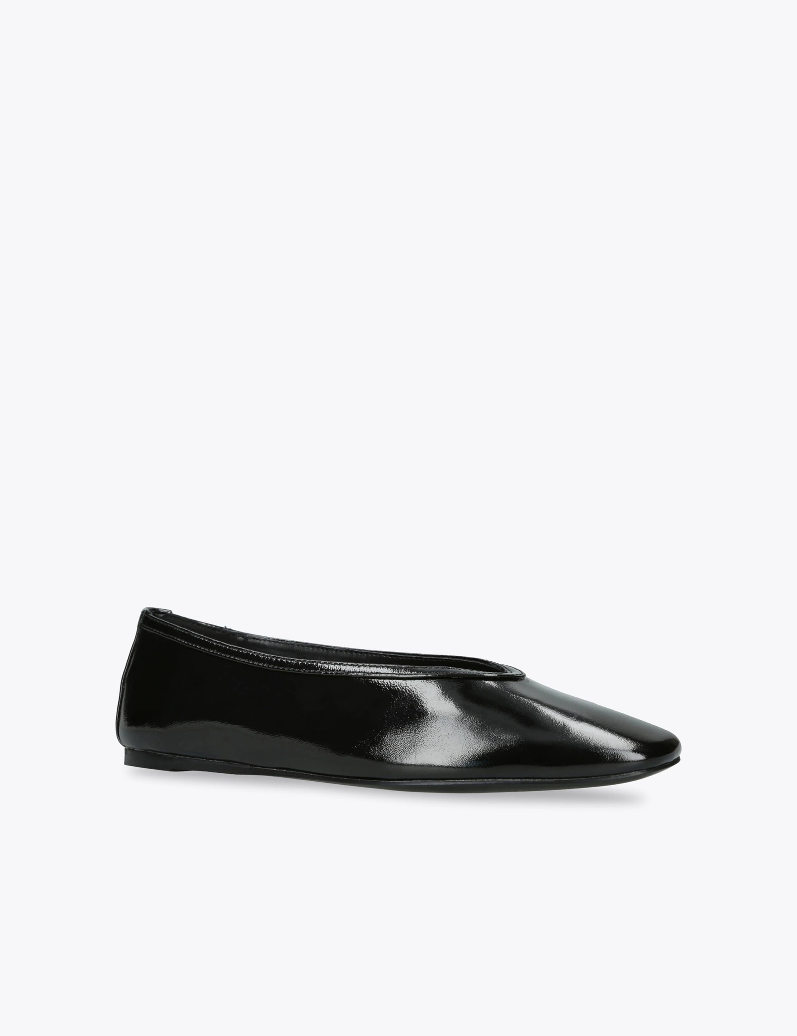 Leather Patent Flat Ballet Pumps 2 of 4