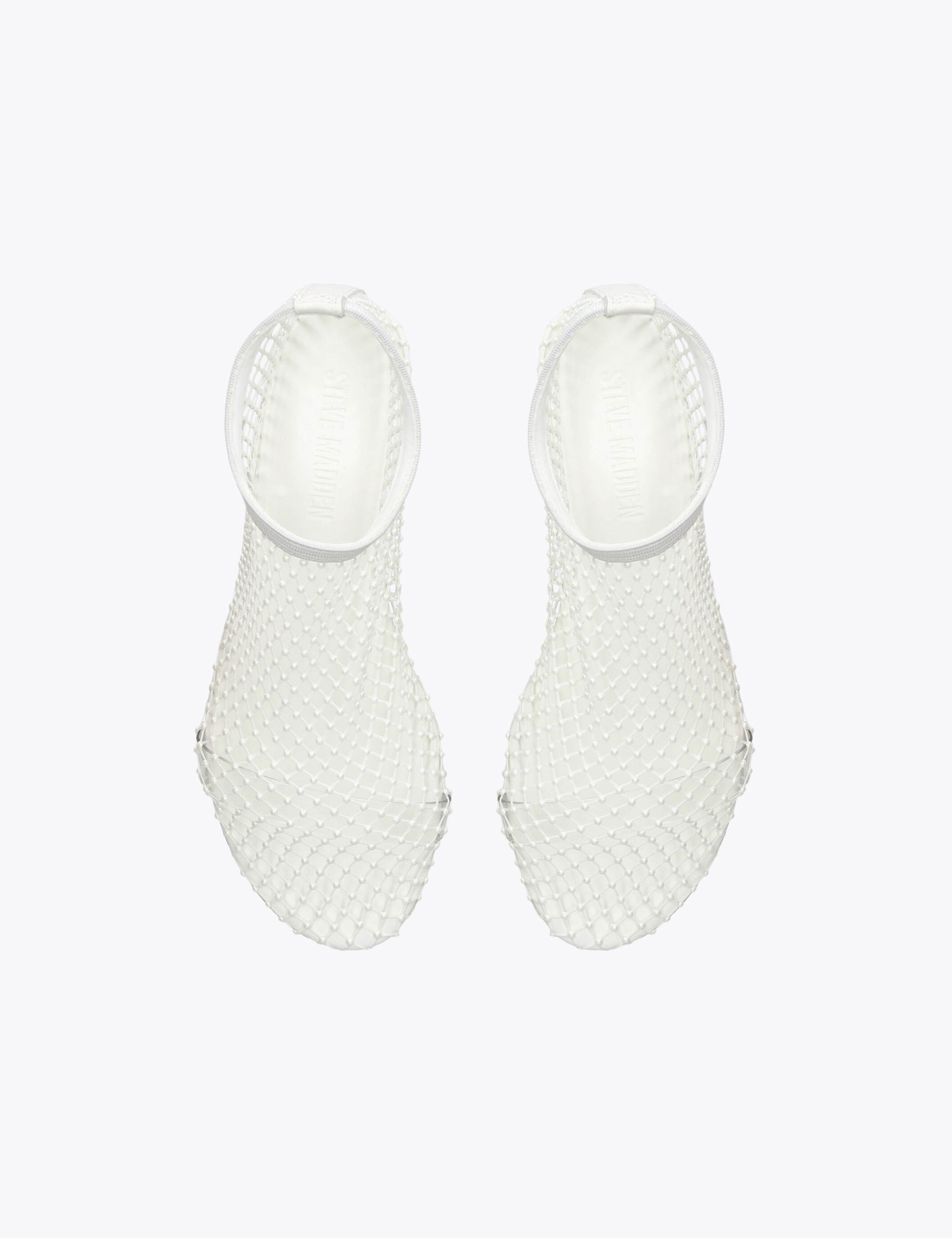 Leather Pearl Mesh Ballet Pumps 3 of 4