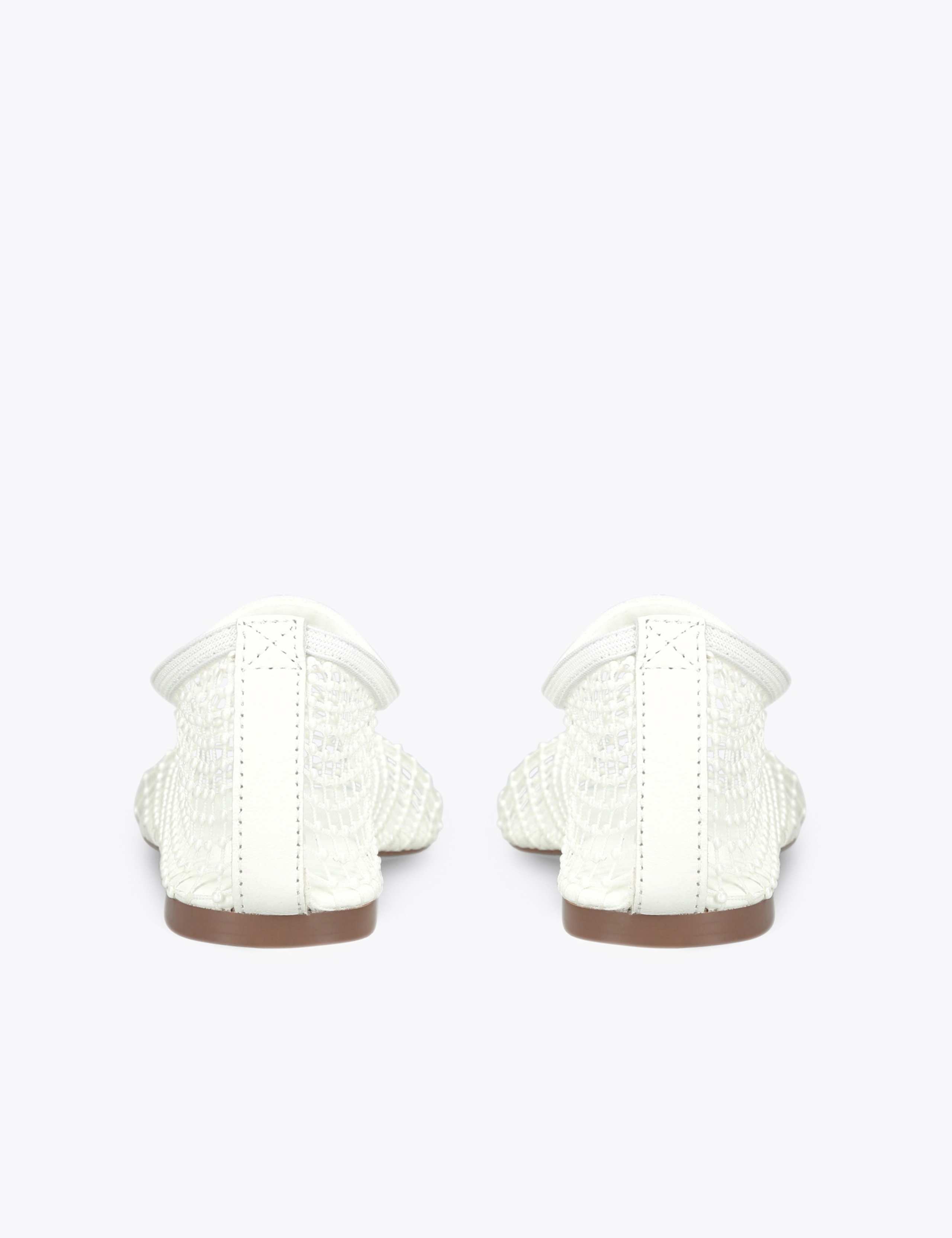 Leather Pearl Mesh Ballet Pumps 4 of 4