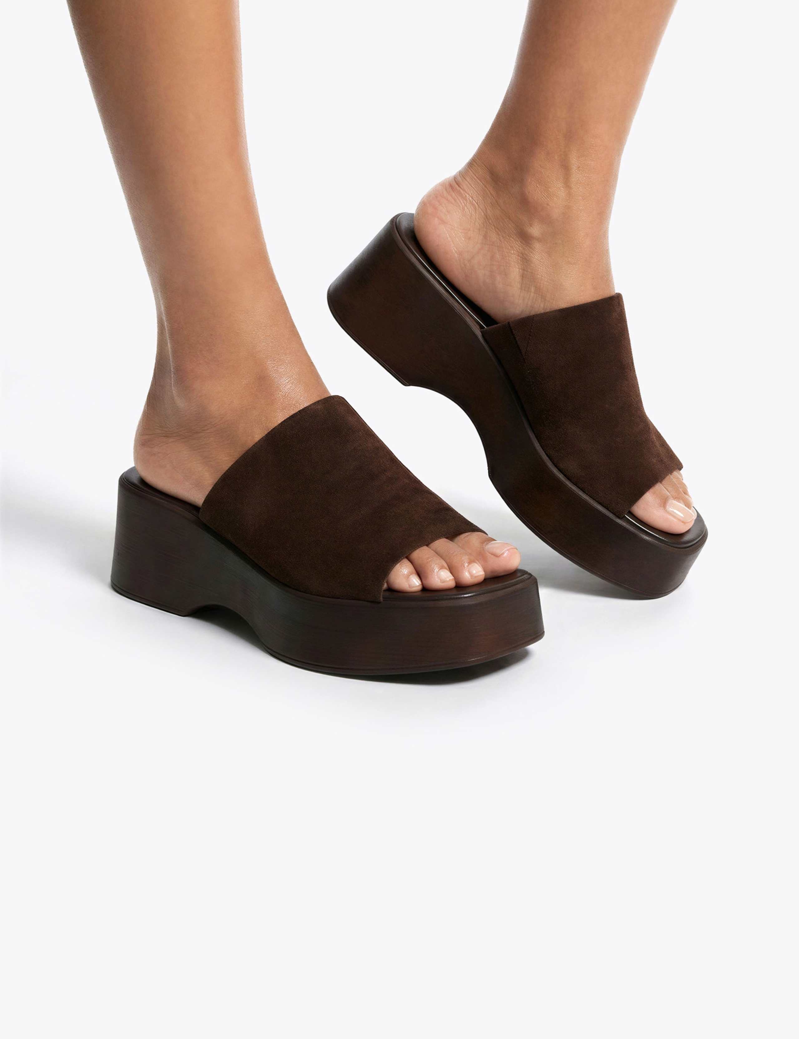 Suede Wedge Sandals 3 of 5