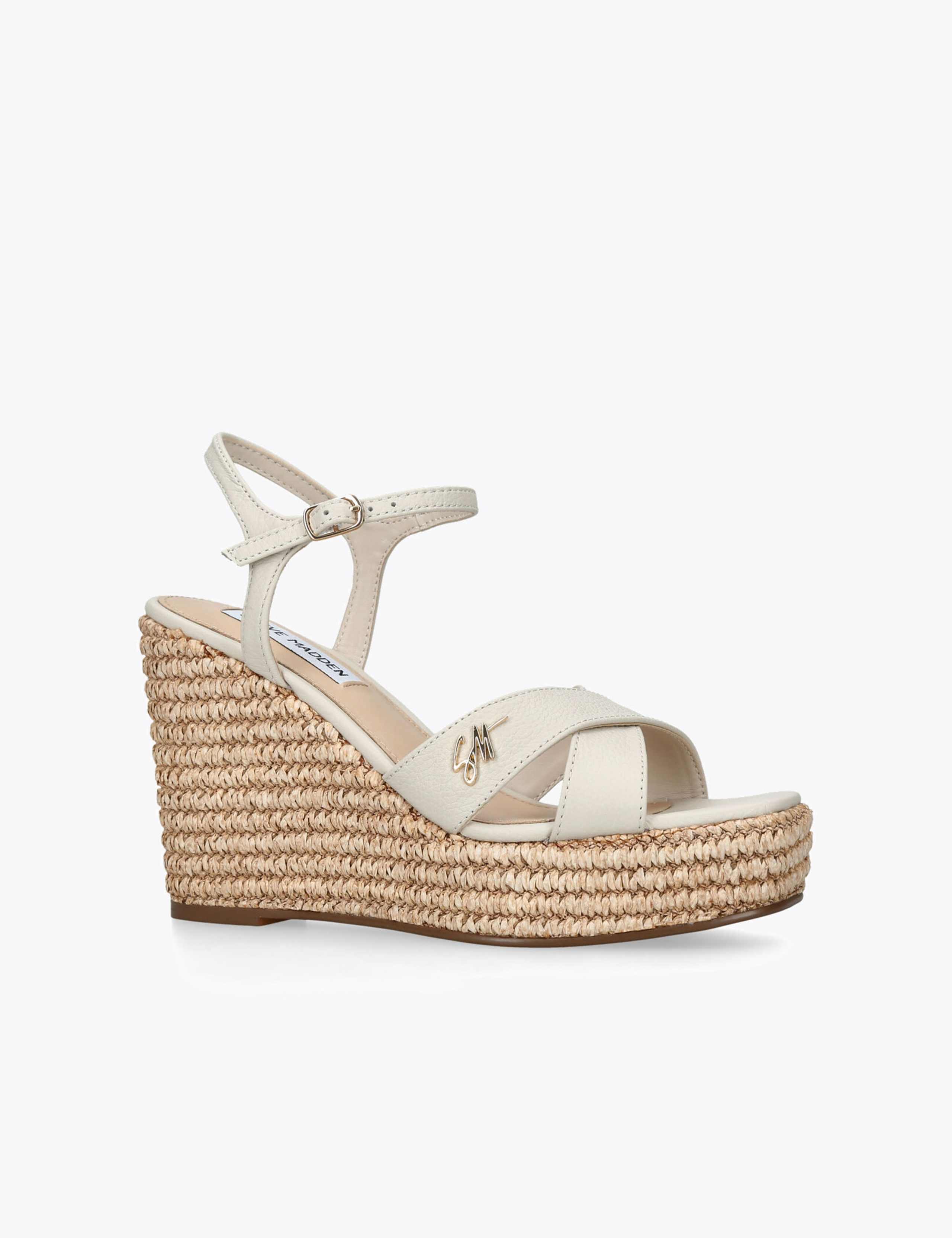 Leather Ankle Strap Wedge Sandals 2 of 4