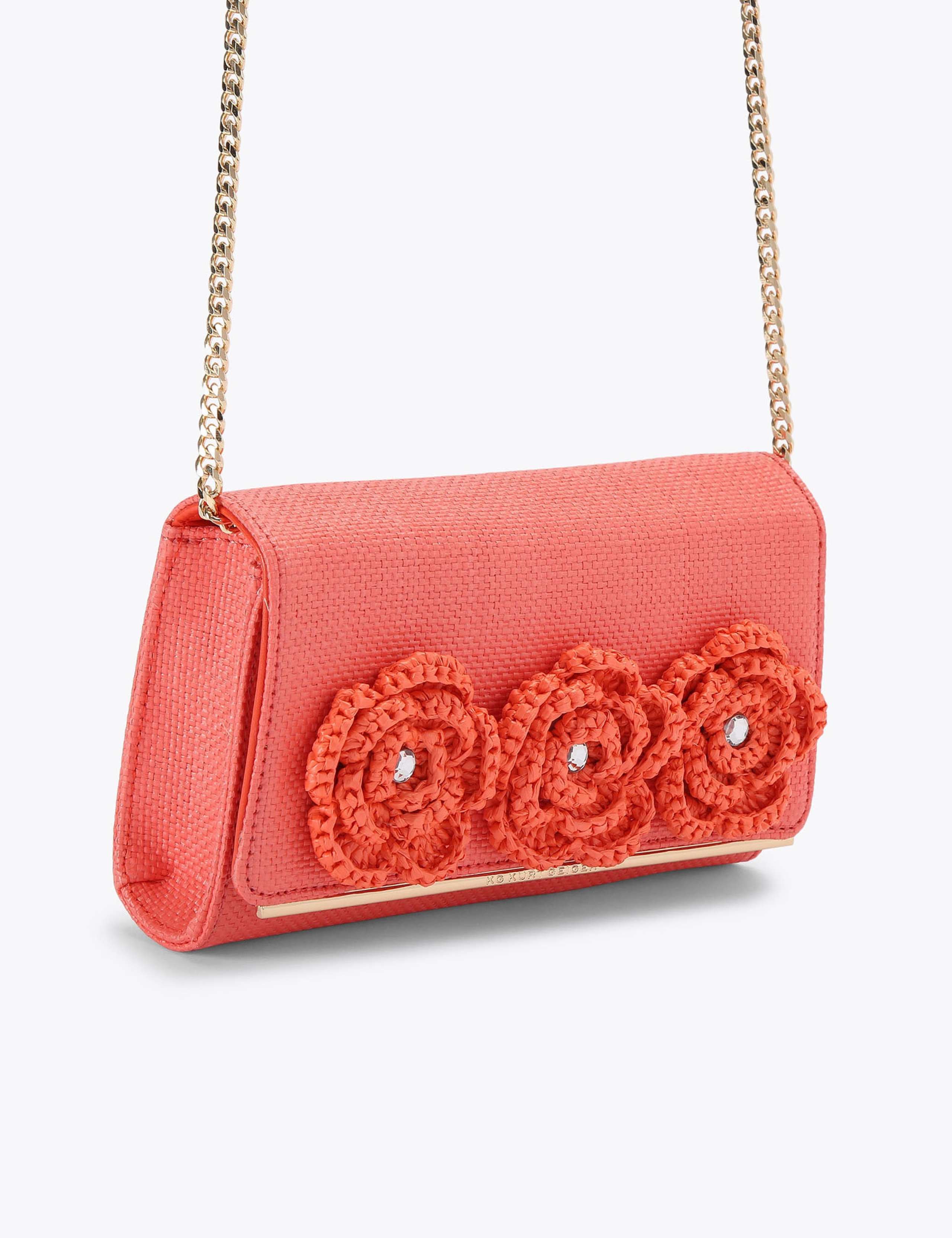 Raffia Floral Clutch Bag 2 of 4