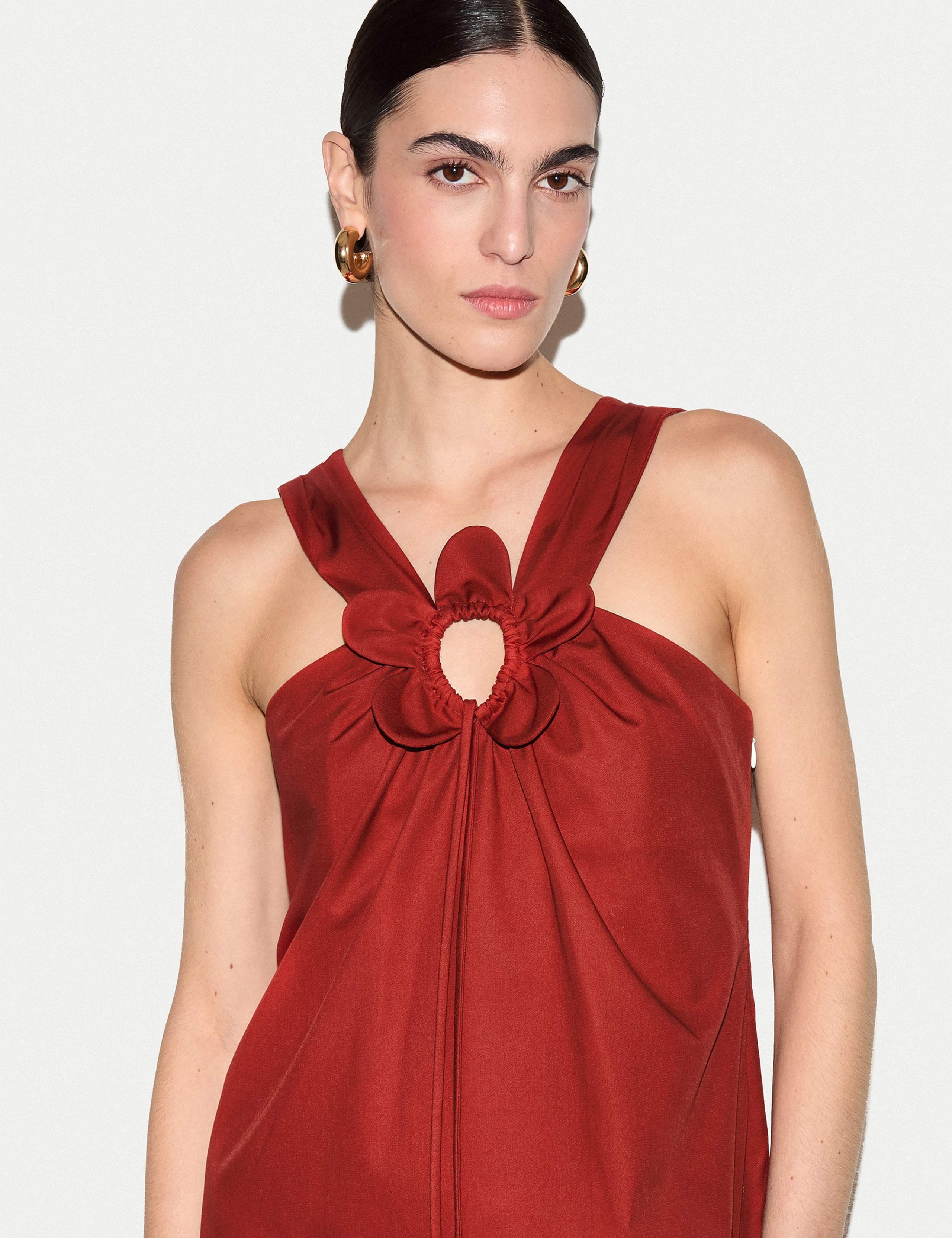 Cotton Rich Flower Detail Midaxi Dress 4 of 5