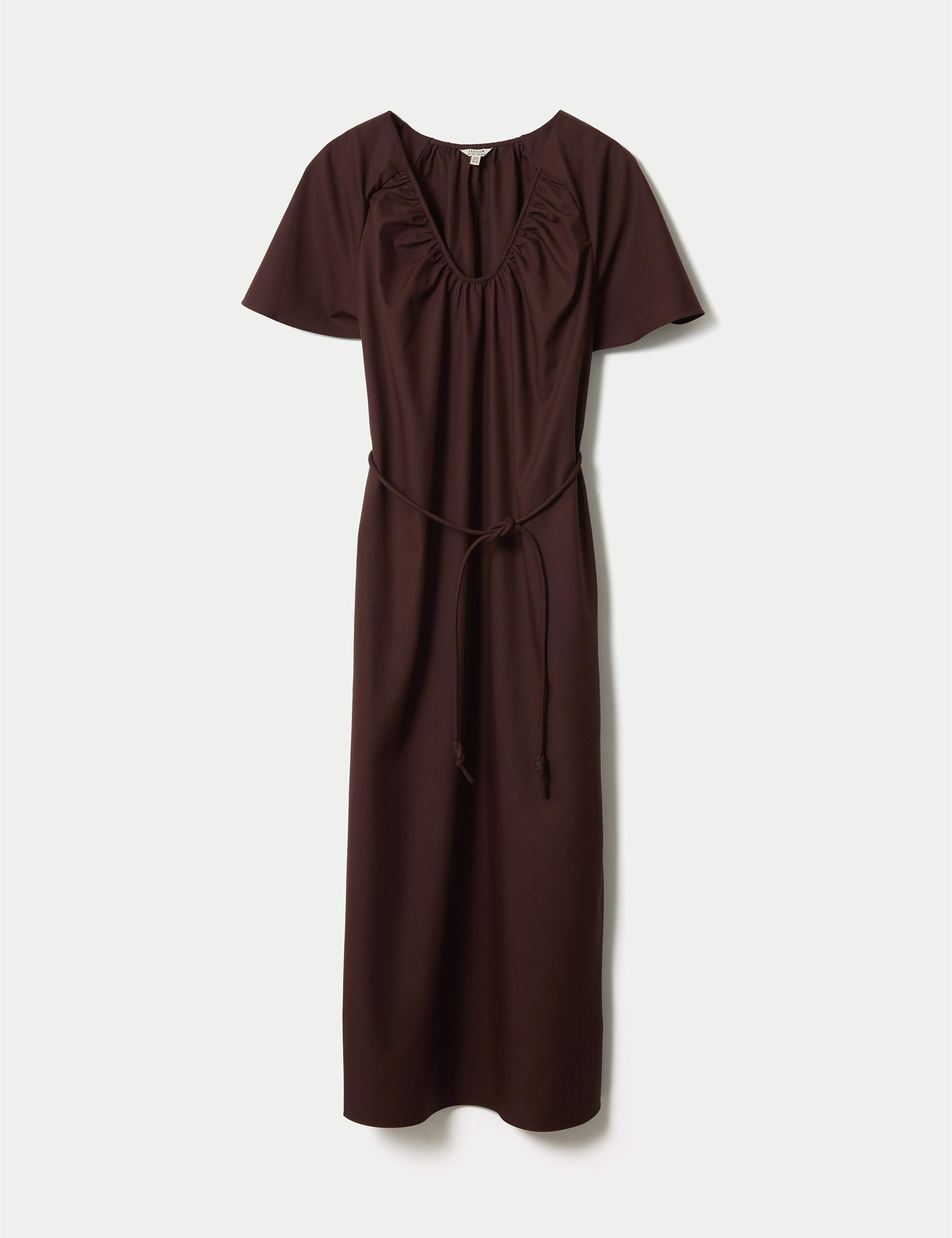 Cotton Blend Midi Relaxed Waisted Dress 2 of 6