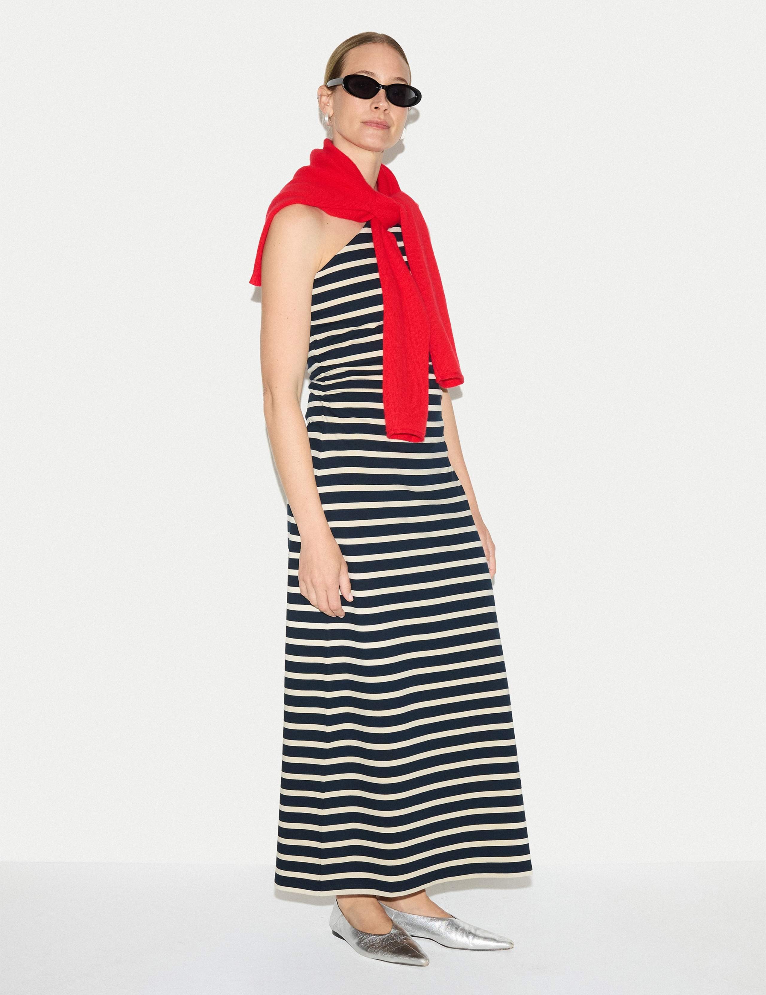 Pure Cotton One Shoulder Maxi Column Dress 2 of 6