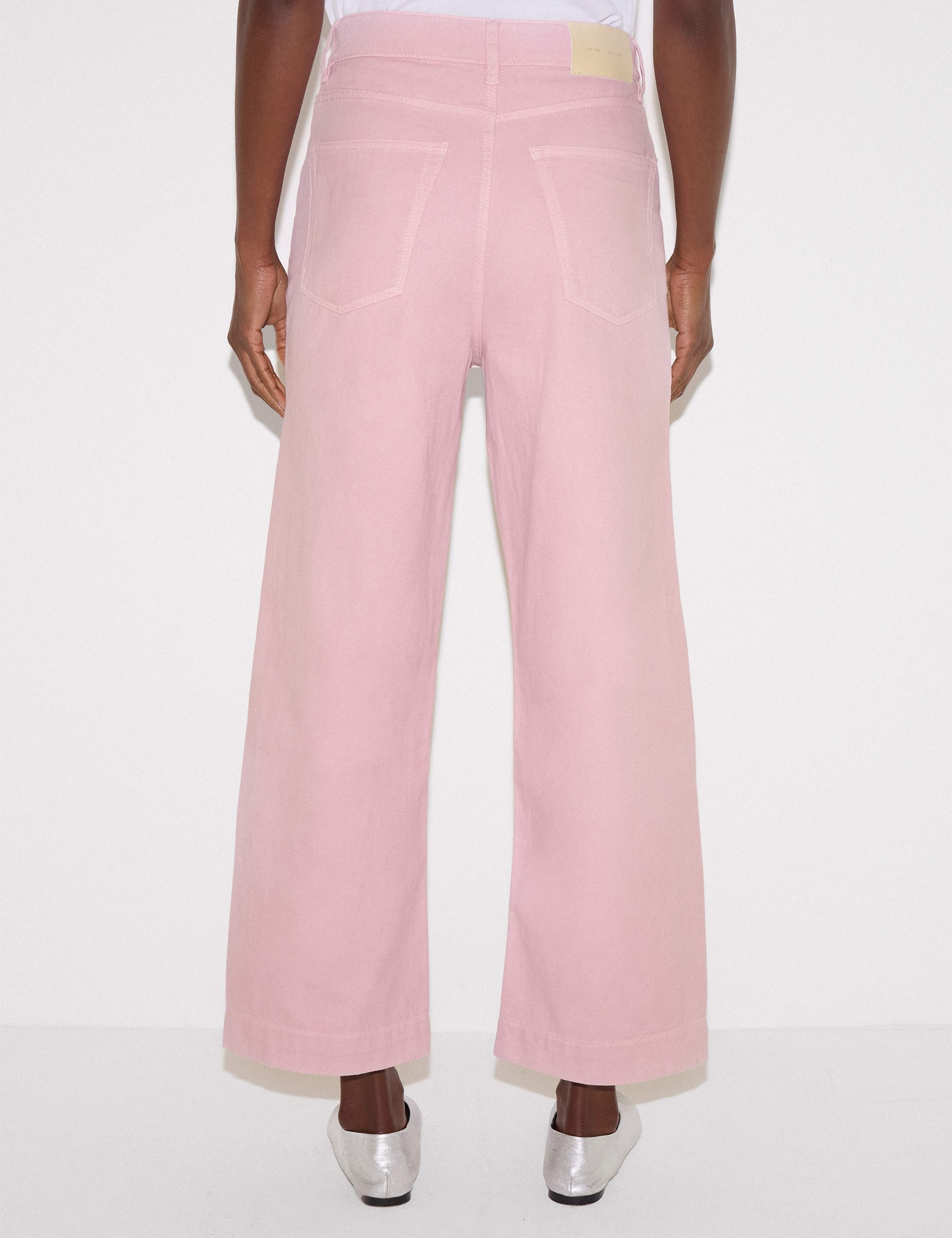 High Waisted Wide Leg Ankle Grazer Jeans 4 of 6