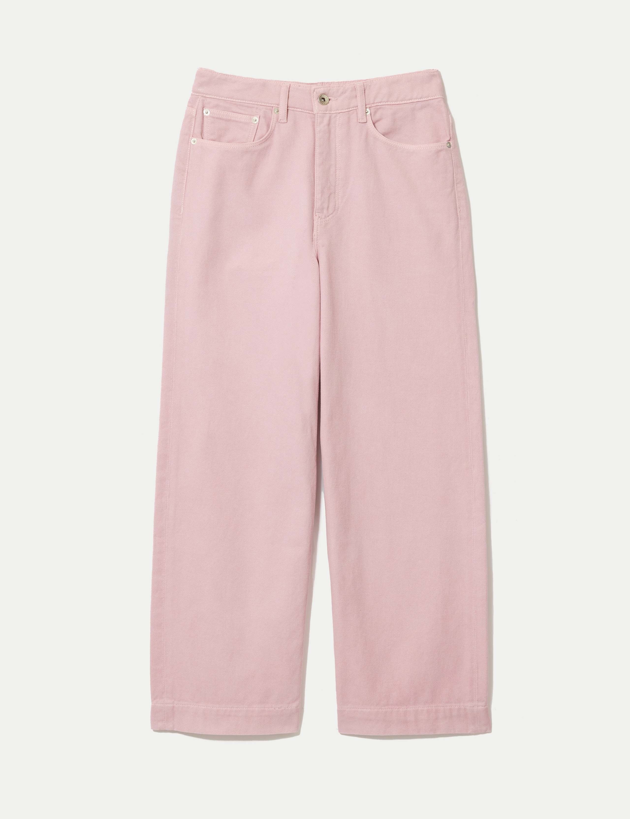 High Waisted Wide Leg Ankle Grazer Jeans 2 of 6