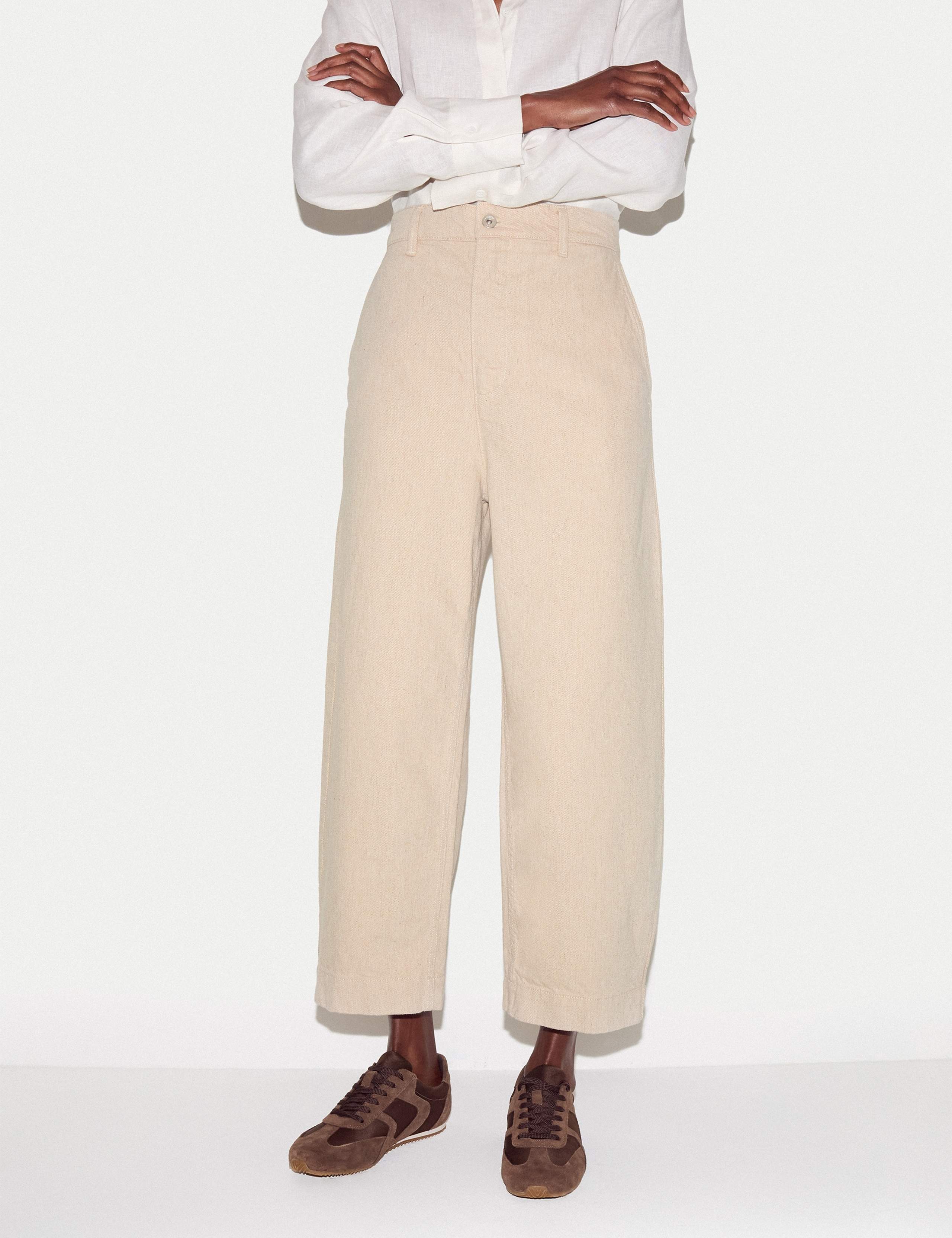High Waisted Barrel Cropped Jeans 3 of 6