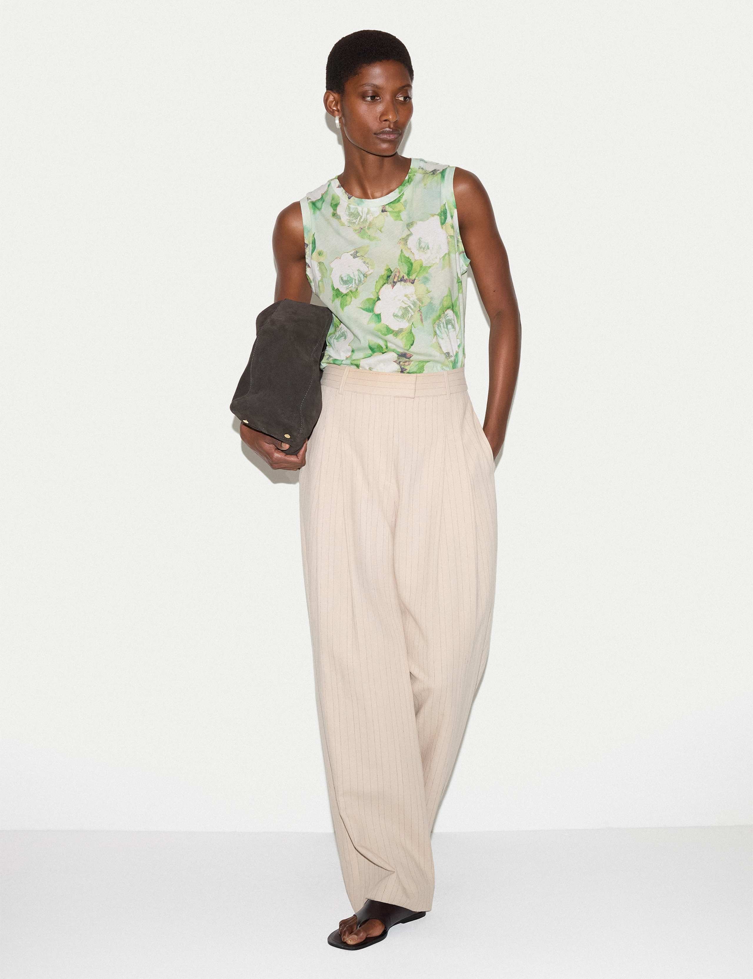 Pure Cotton Floral Vest Top 3 of 5