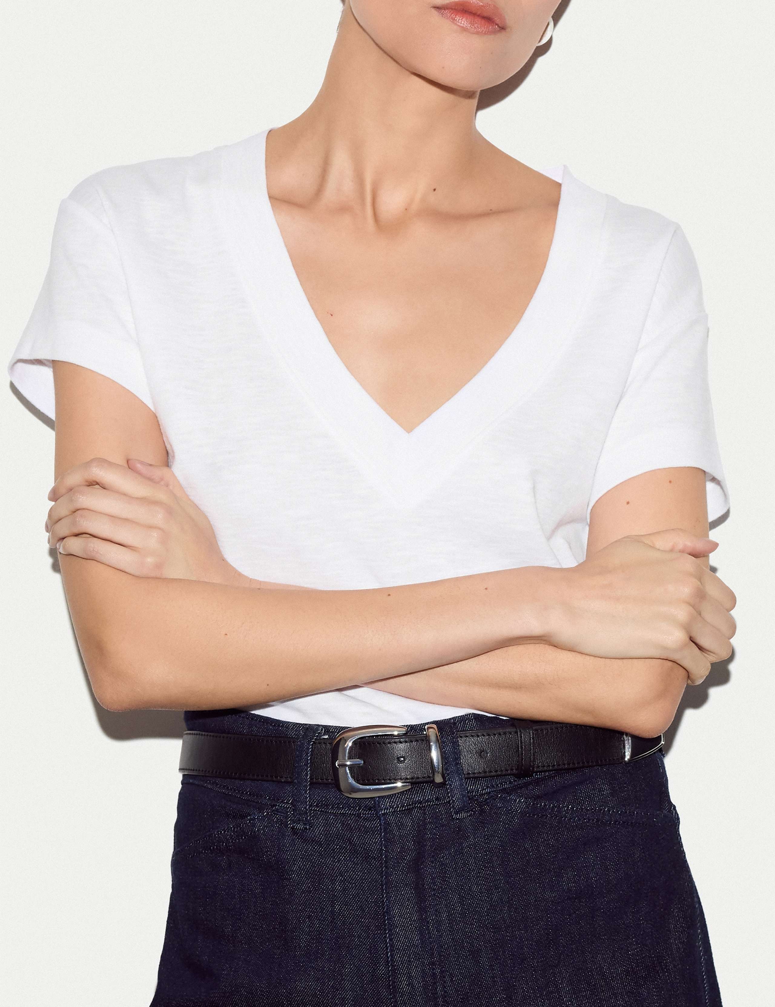 Pure Cotton V-Neck T-Shirt 6 of 6