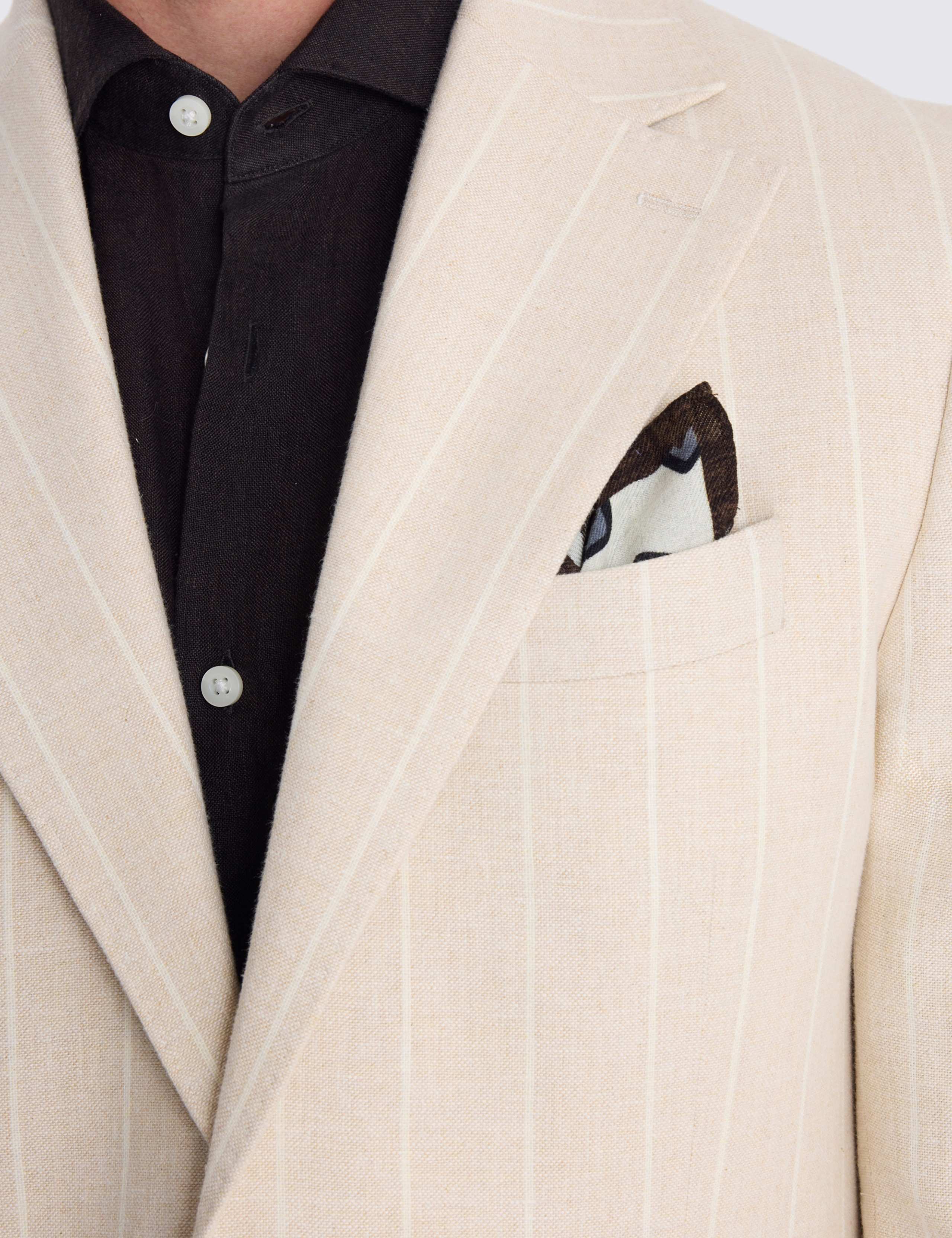 Relaxed Fit Linen Rich Striped Suit Jacket 2 of 4