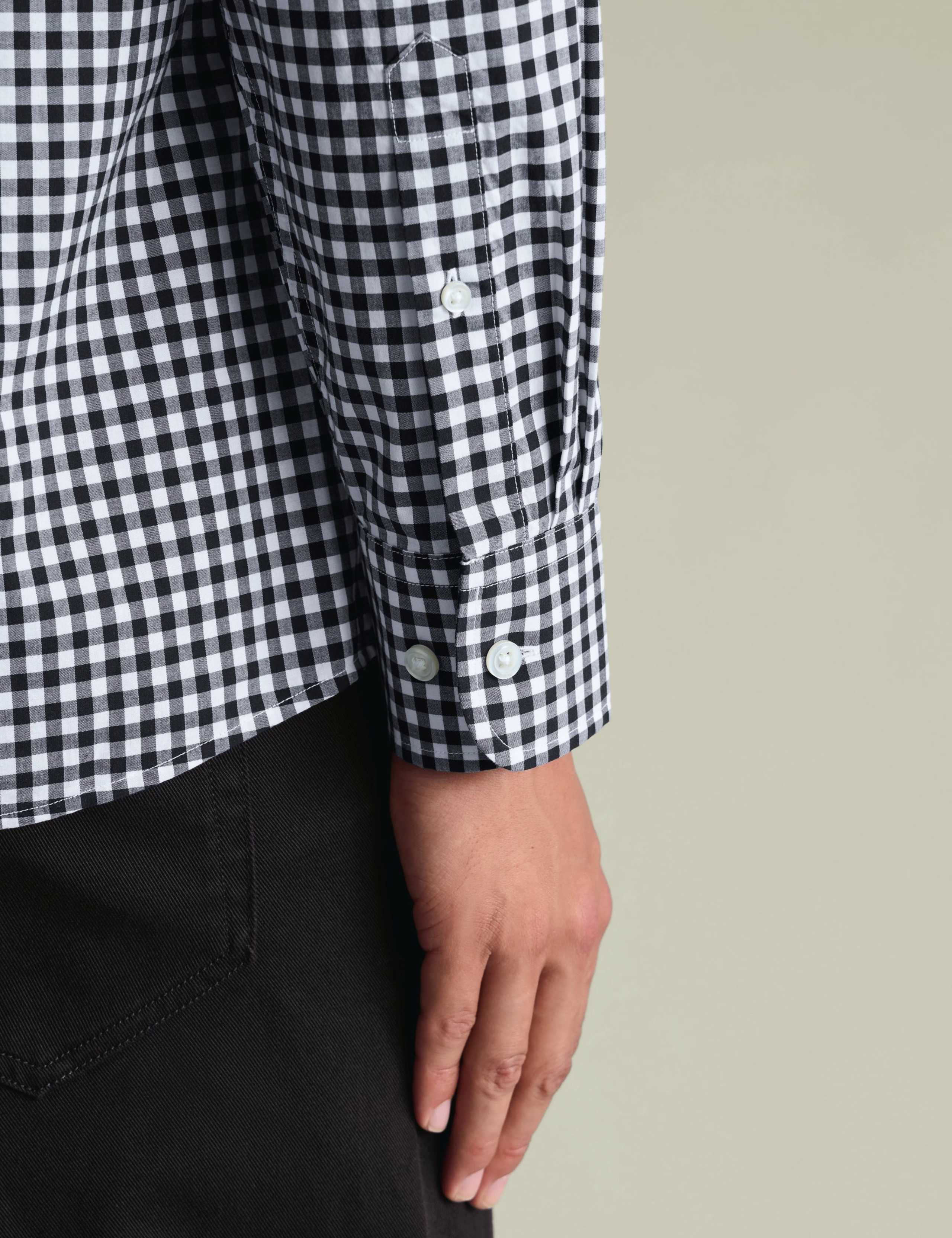 Slim Fit Pure Cotton Check Shirt 4 of 6