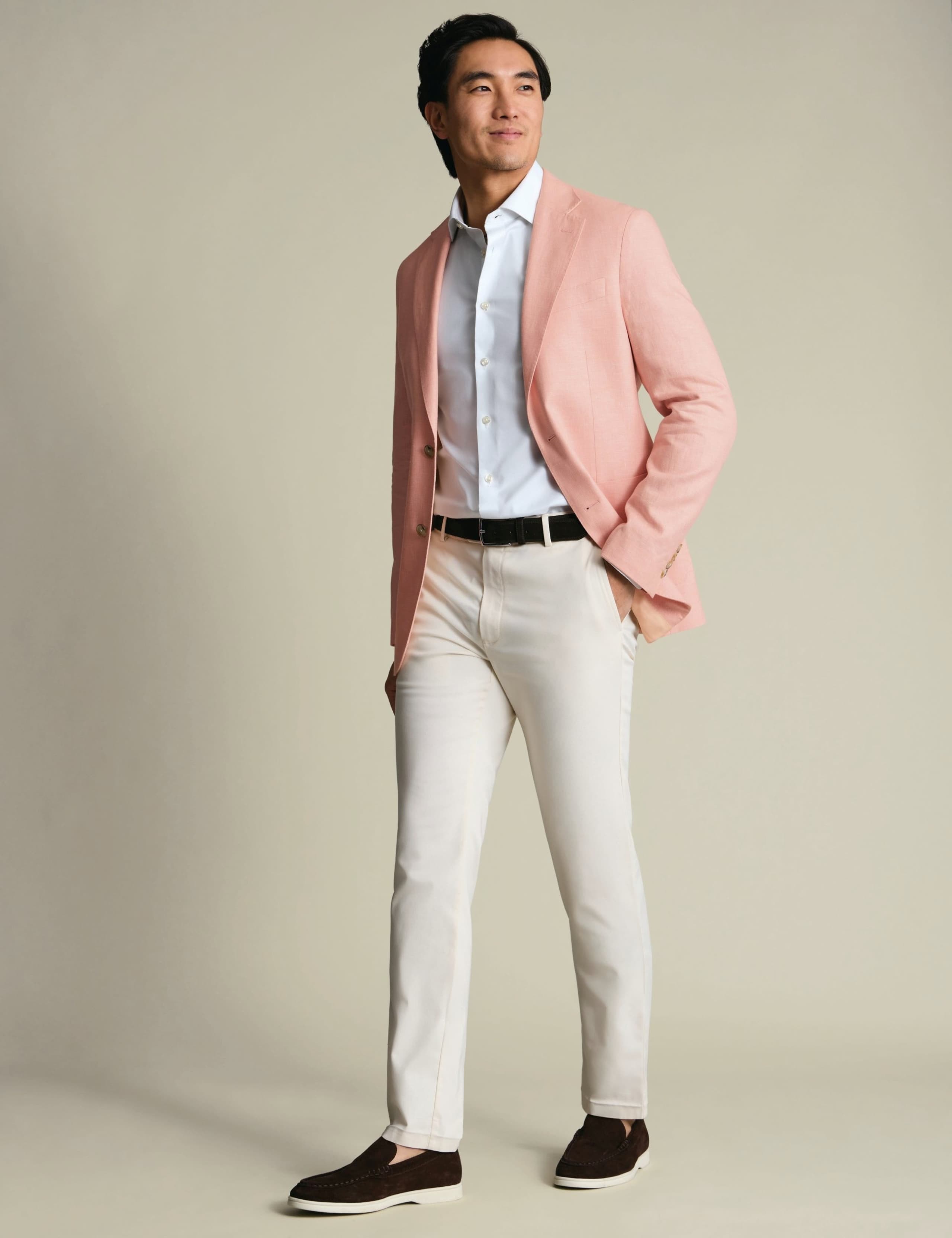 Slim Fit Cotton Linen Blend Blazer 2 of 5