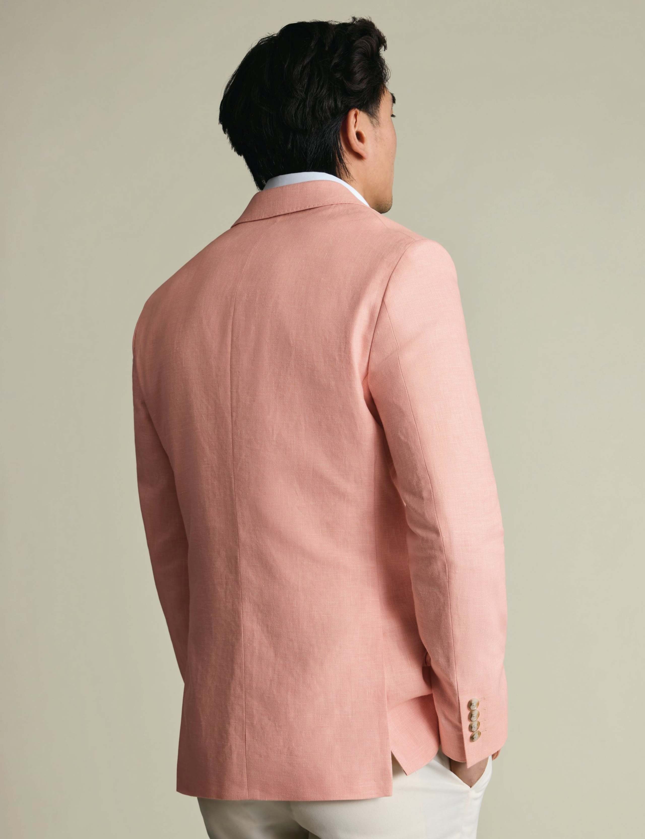 Slim Fit Cotton Linen Blend Blazer 4 of 5