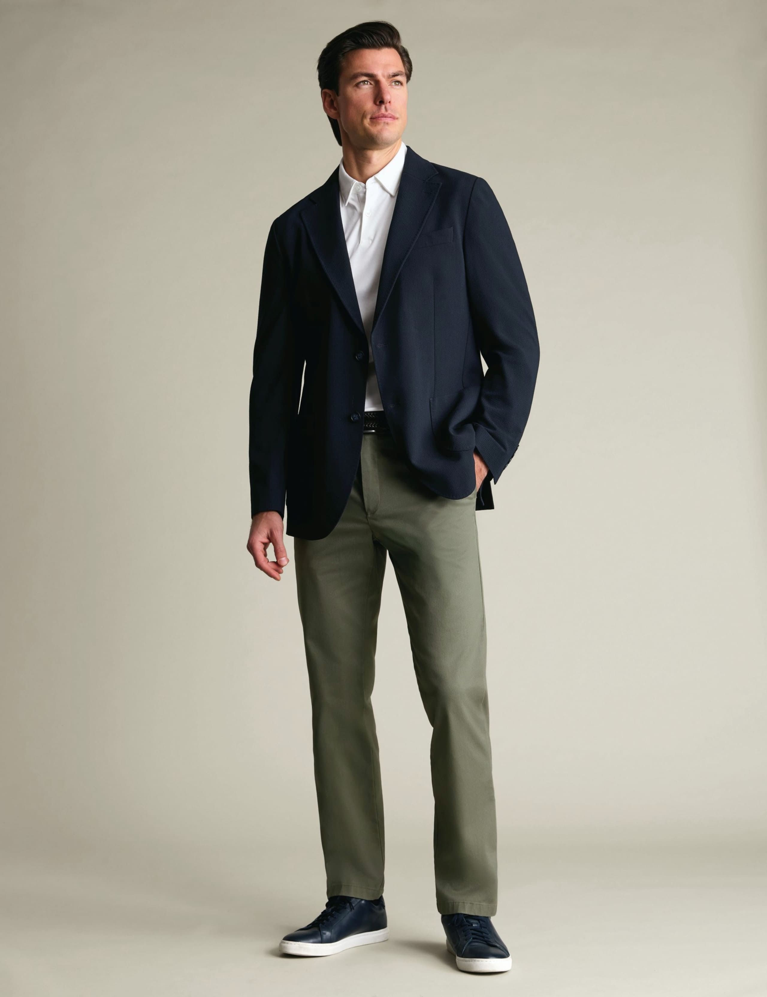 Slim Fit Seersucker Single Breasted Jacket 2 of 5