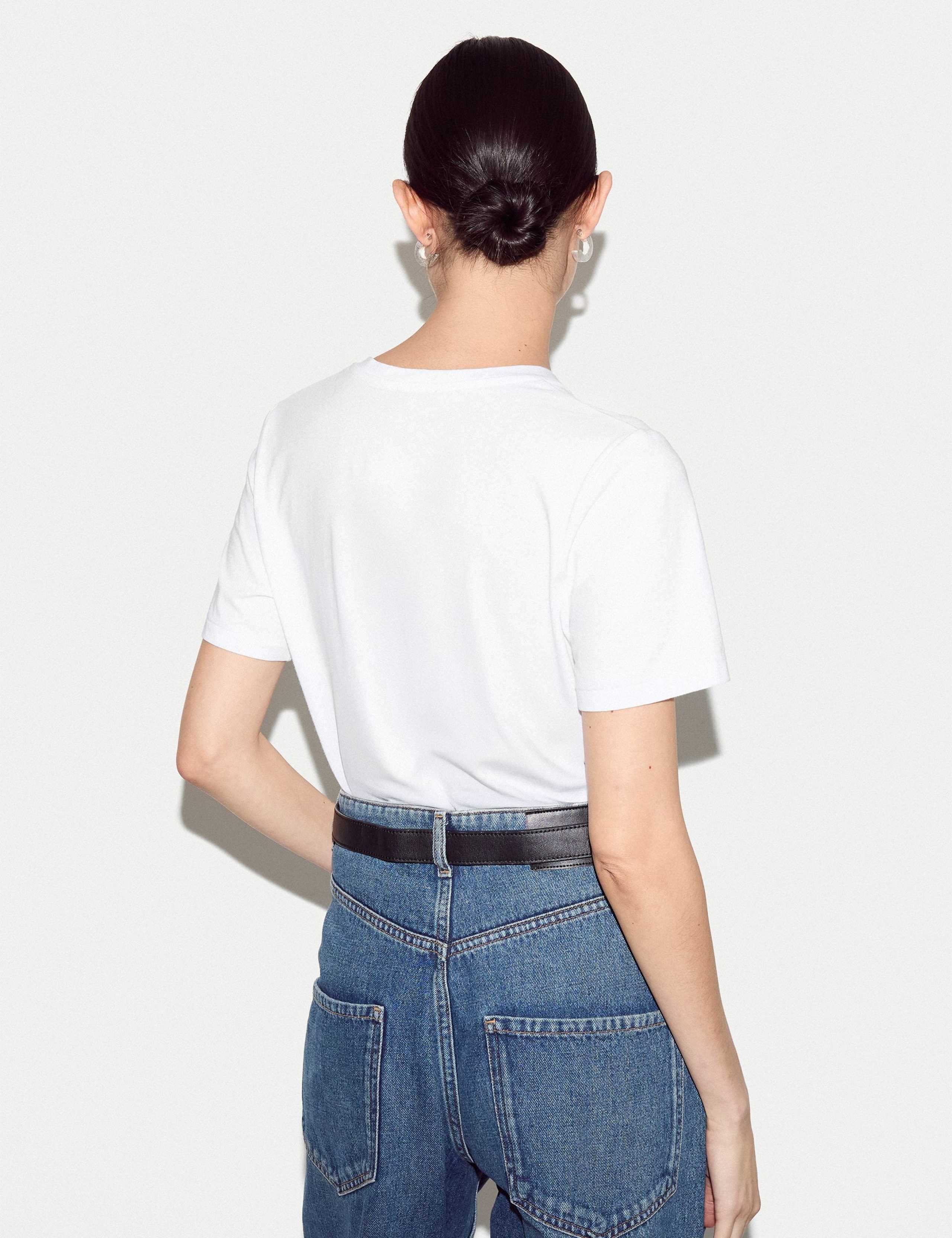 Pure Supima® Cotton V-Neck T-Shirt 4 of 5