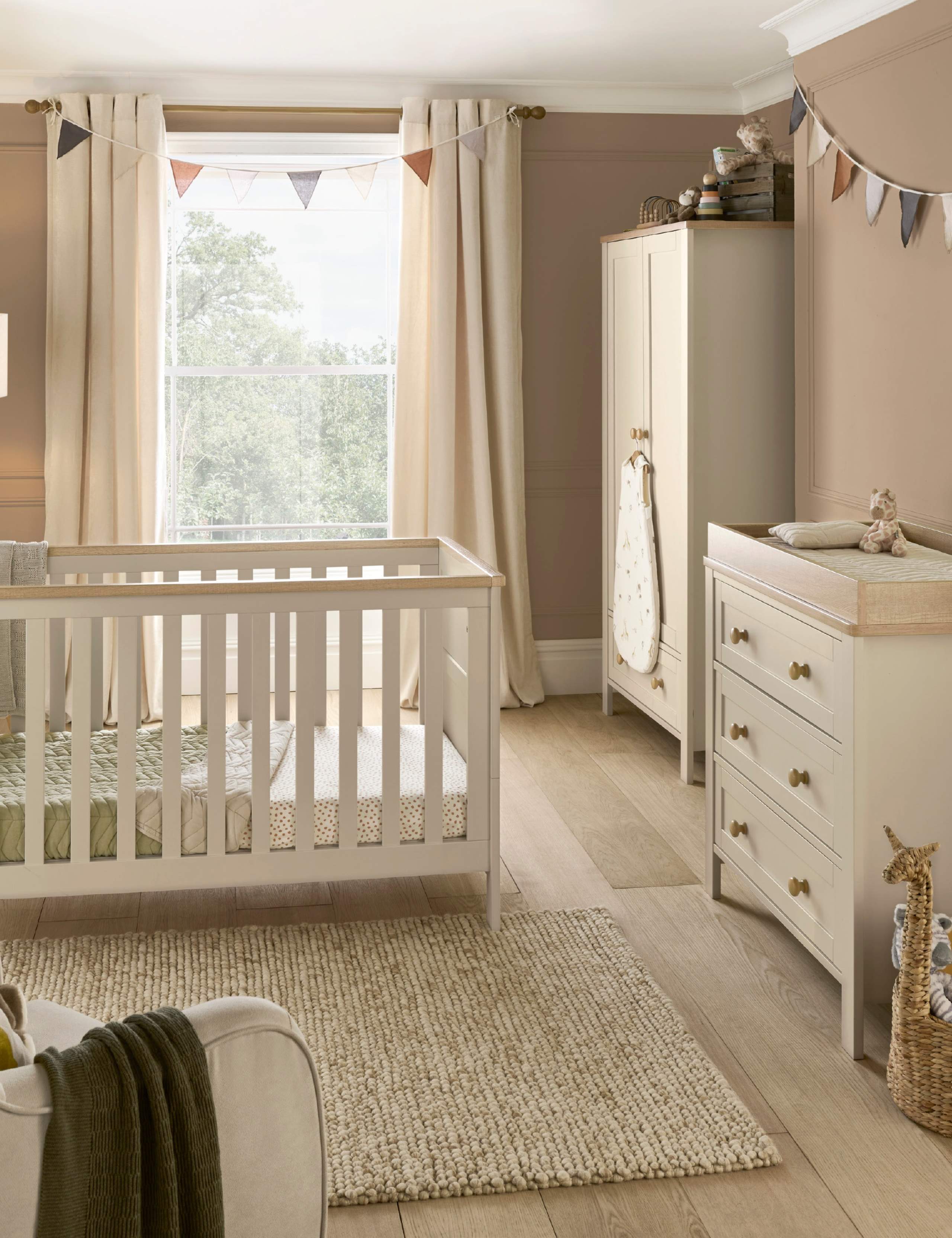 Wedmore 3 Piece Nursery Set - Cashmere Oak 1 of 2