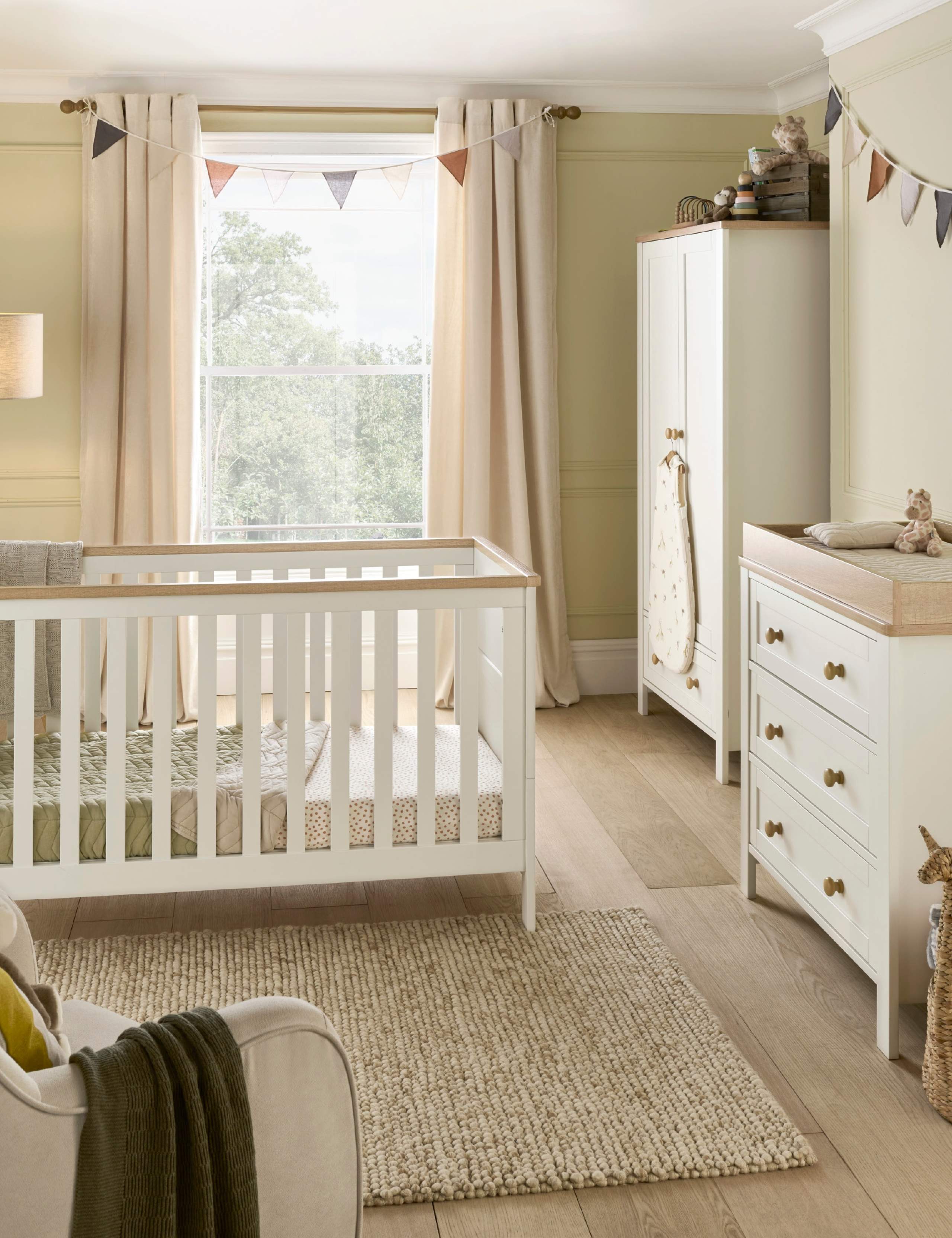 Wedmore 3 Piece Nursery Set - White Oak 2 of 3